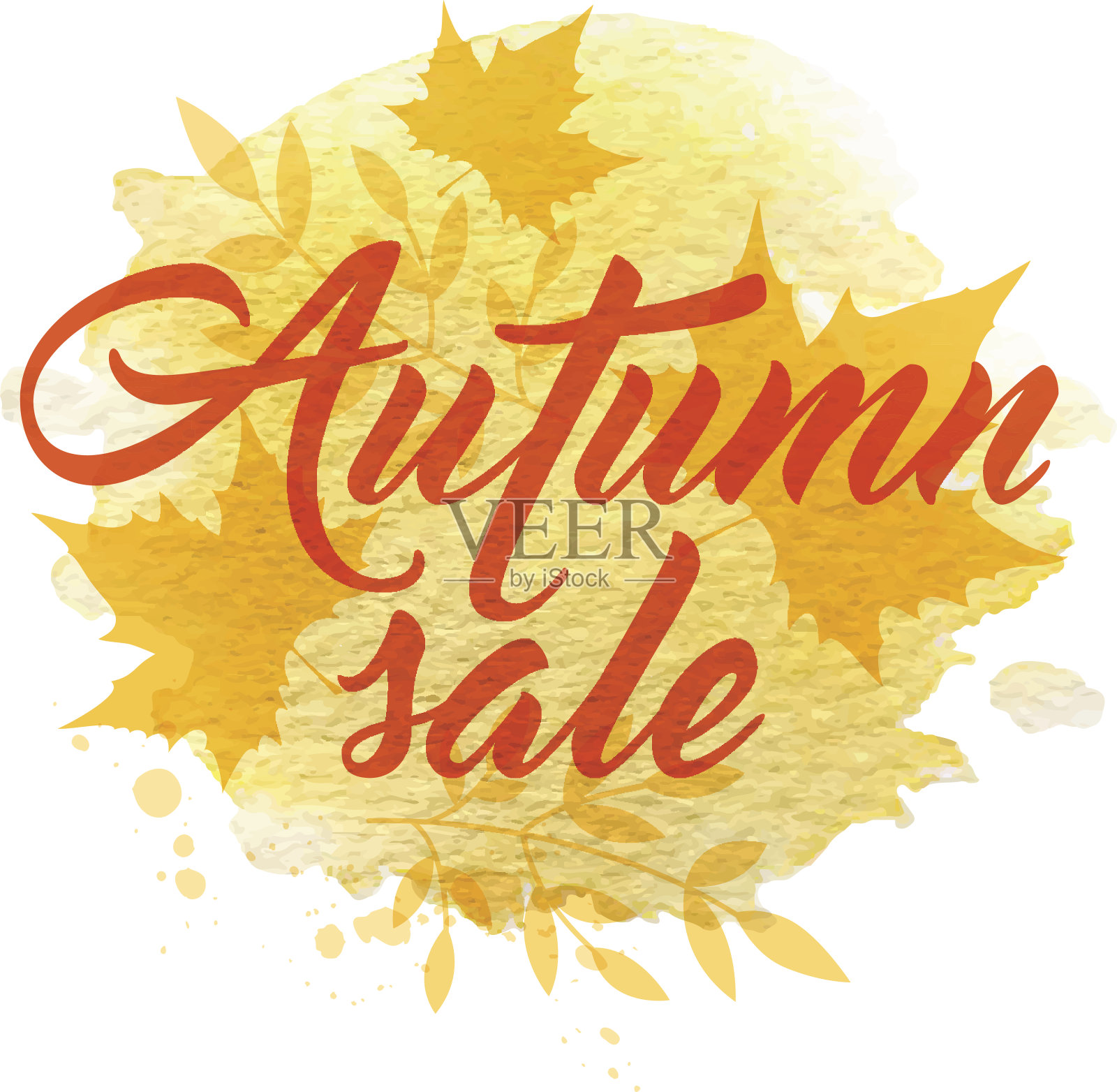 秋季销售的抽象背景设计元素图片