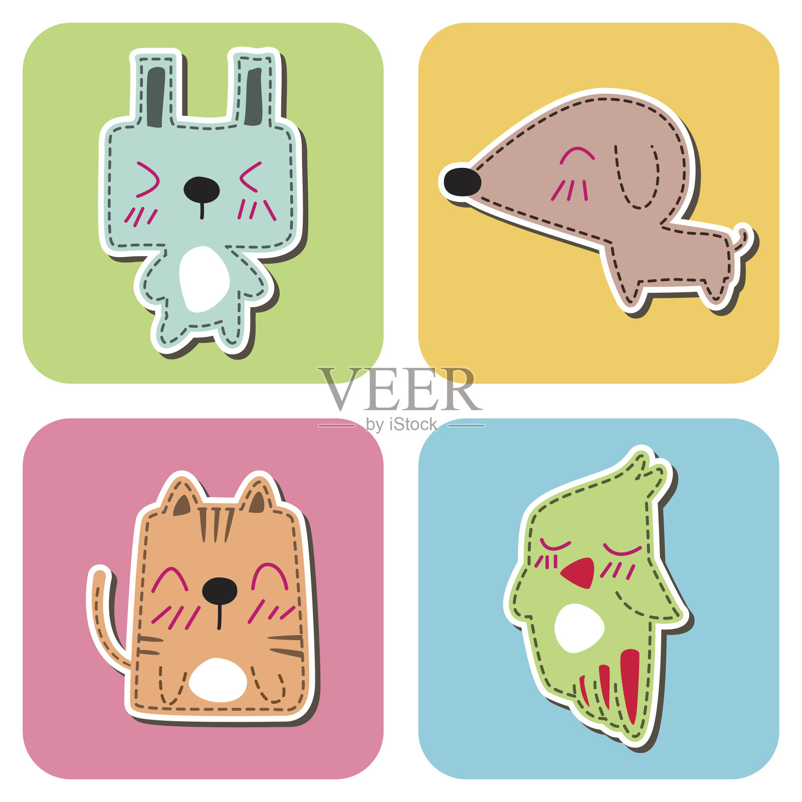 宠物卡通插画图片素材