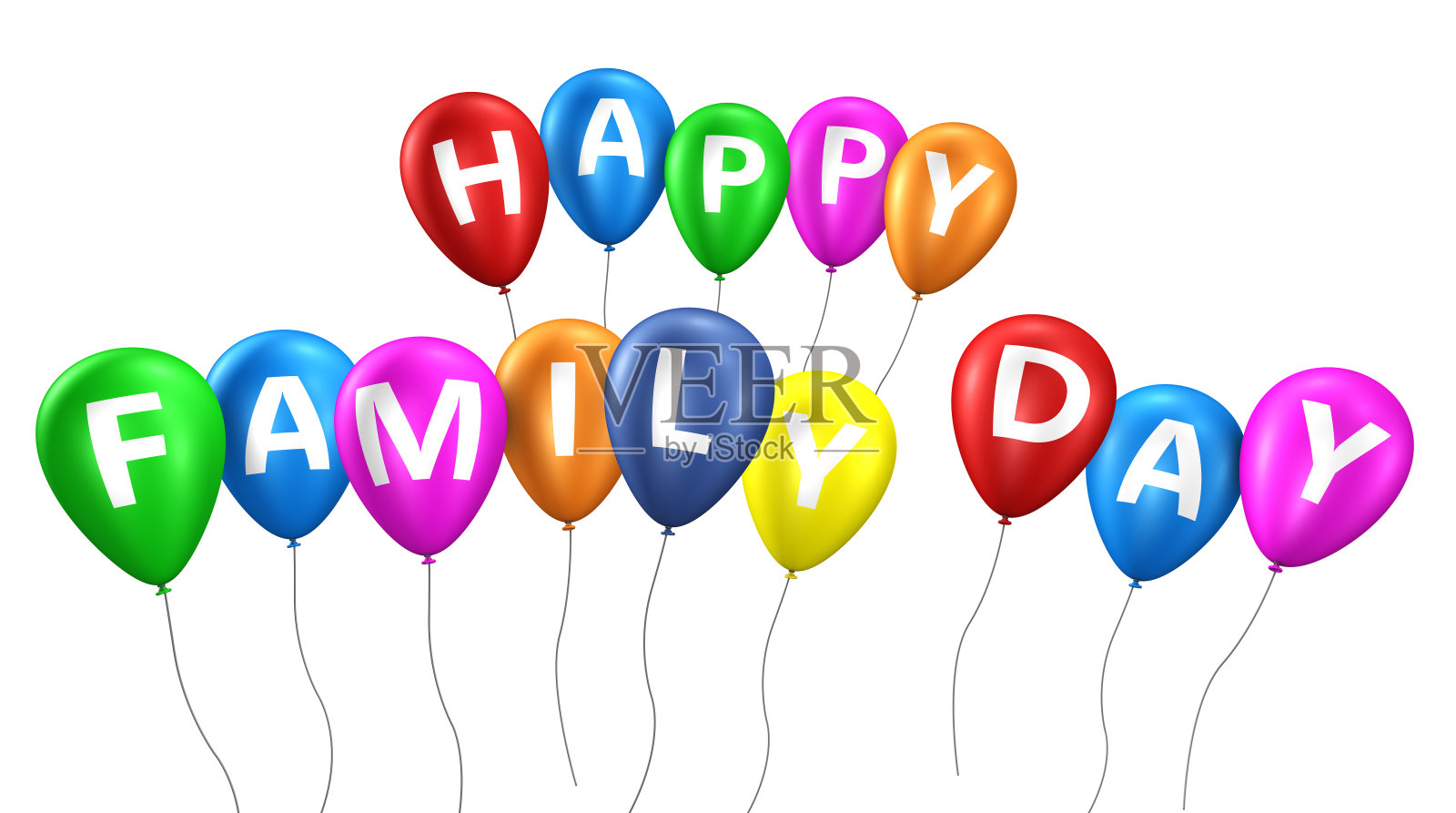 快乐家庭日气球照片摄影图片