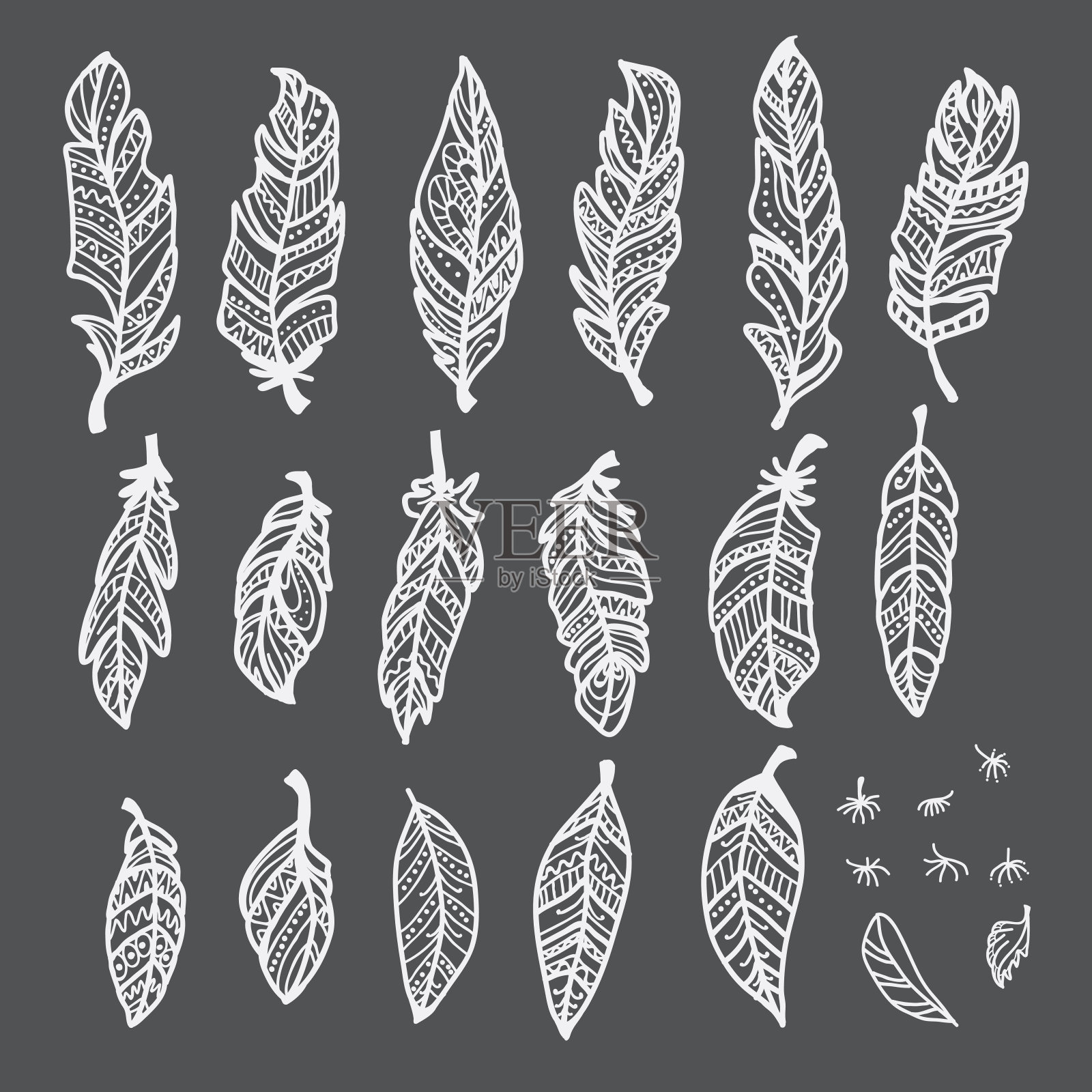 羽毛集设计元素图片