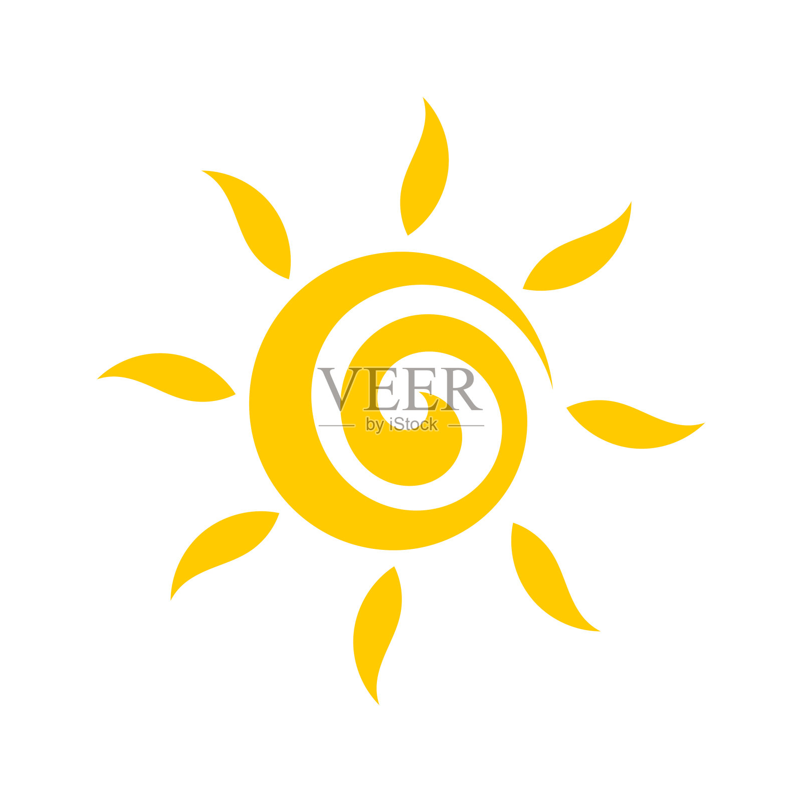 可爱的太阳。矢量图插画图片素材