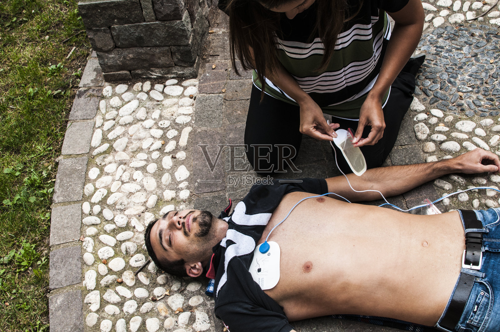 电极对除颤照片摄影图片