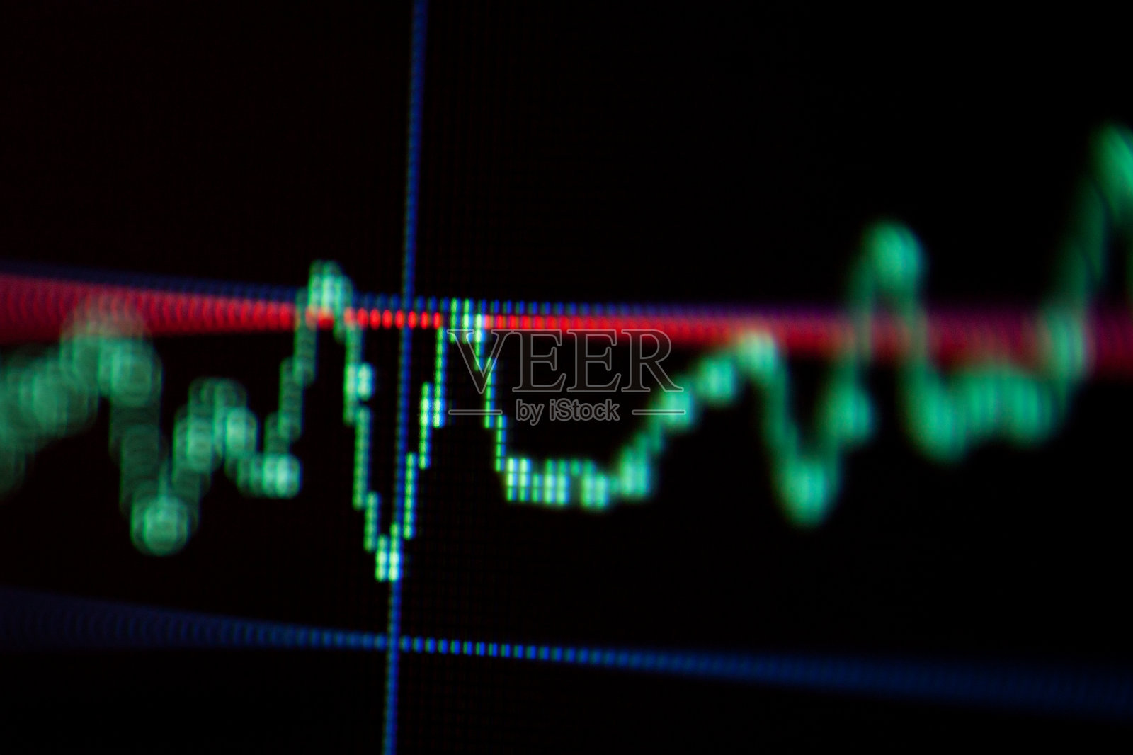 在显示器上显示绿色图形照片摄影图片