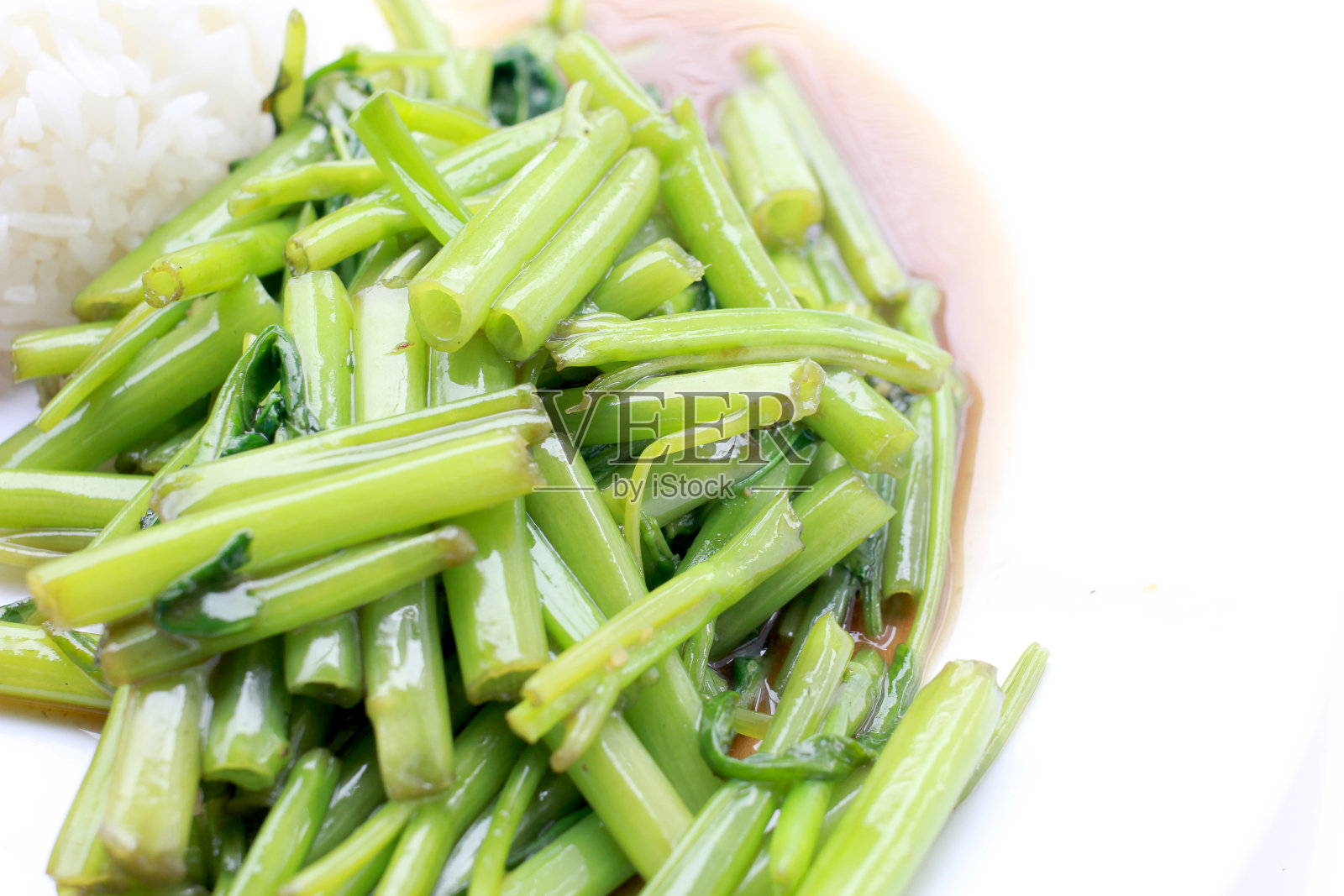 炒牵牛花，水菠菜，Tumis康康，照片摄影图片