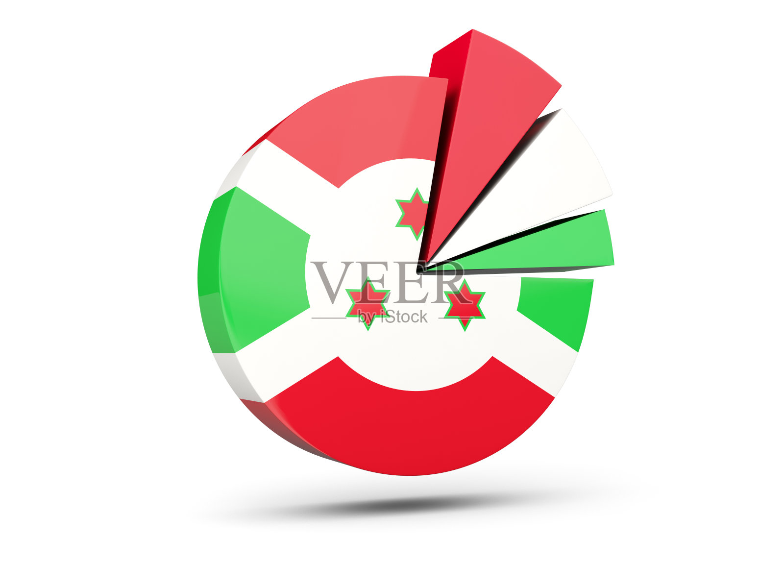 布隆迪国旗，圆图图标照片摄影图片