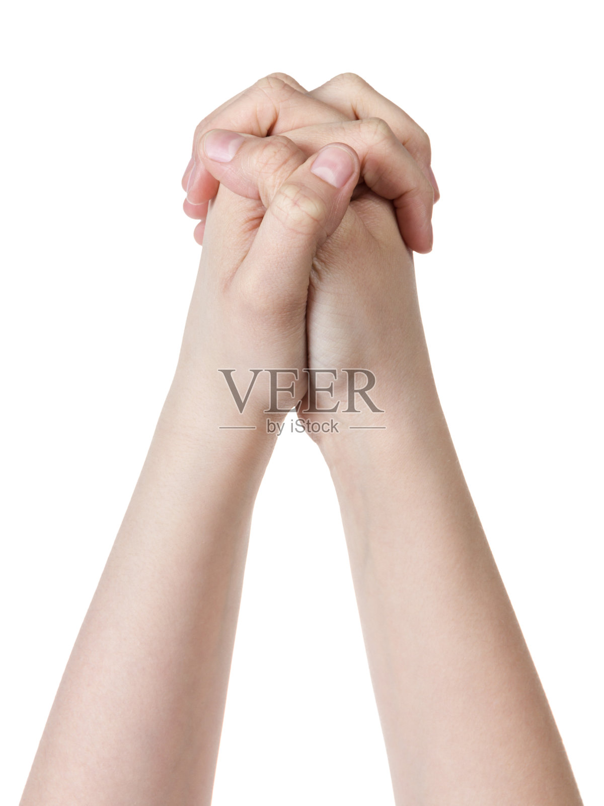 少女手祈祷照片摄影图片