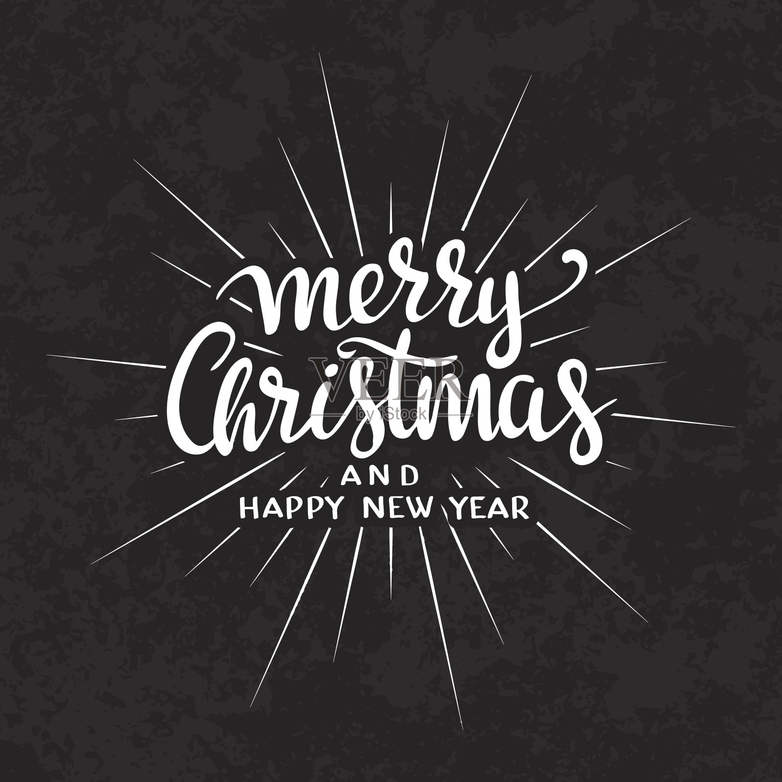 圣诞快乐矢量文字书法刻字设计卡模板。插画图片素材