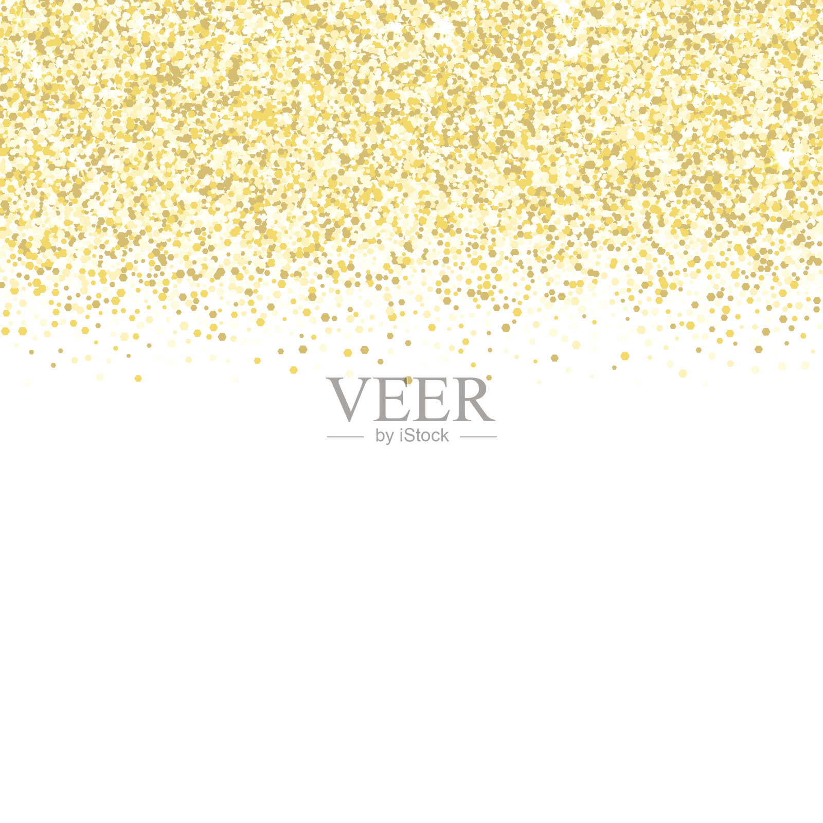 黄金闪闪发光的纹理。金色的闪光在白色的背景上闪闪发光。插画图片素材