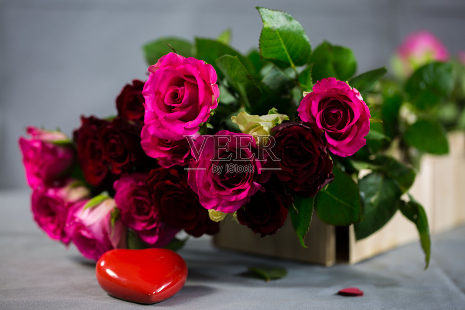 心形玫瑰照片摄影图片