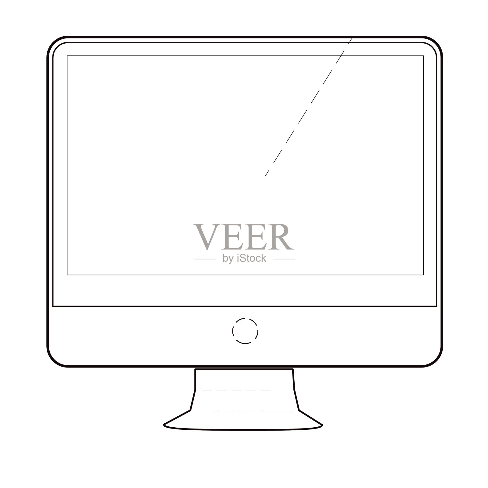 设置点描草图的监视器或屏幕图标设计元素图片