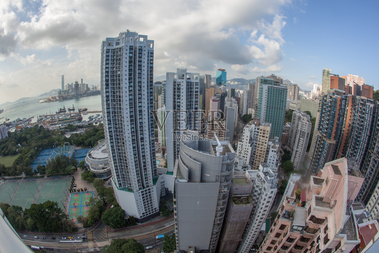 白天的香港城市景观照片摄影图片