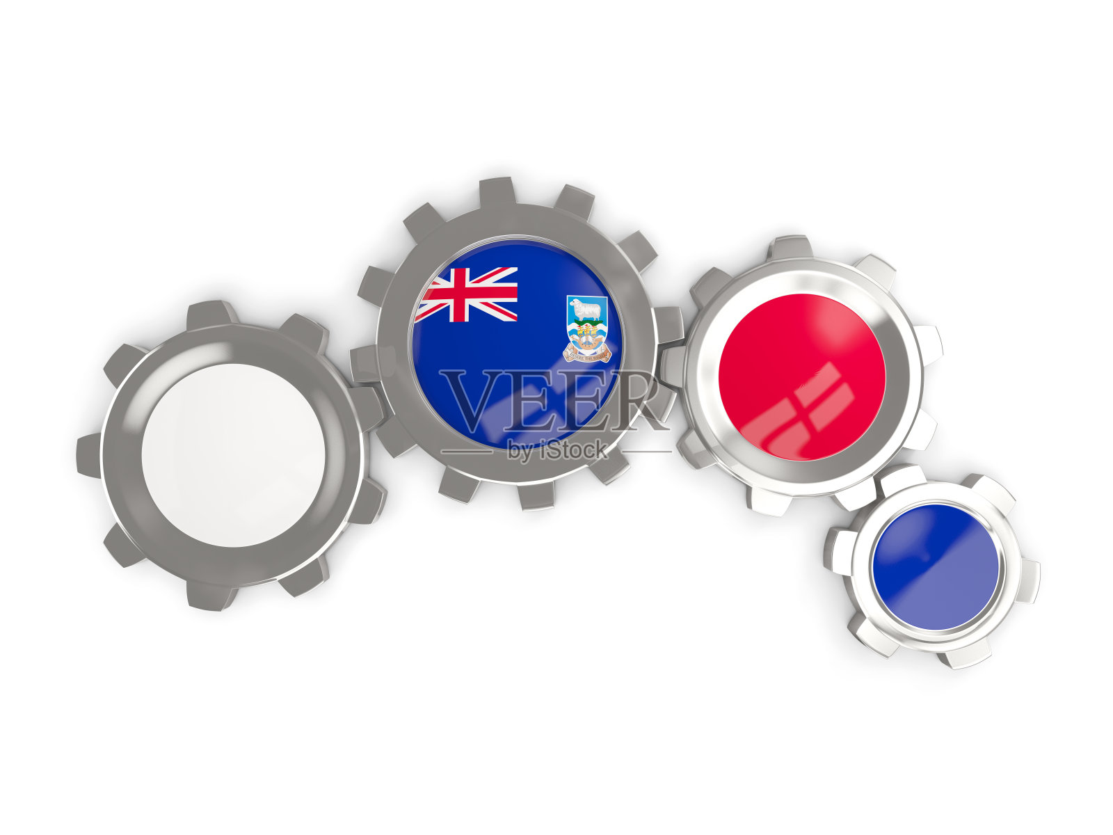 福克兰群岛旗，金属齿轮照片摄影图片