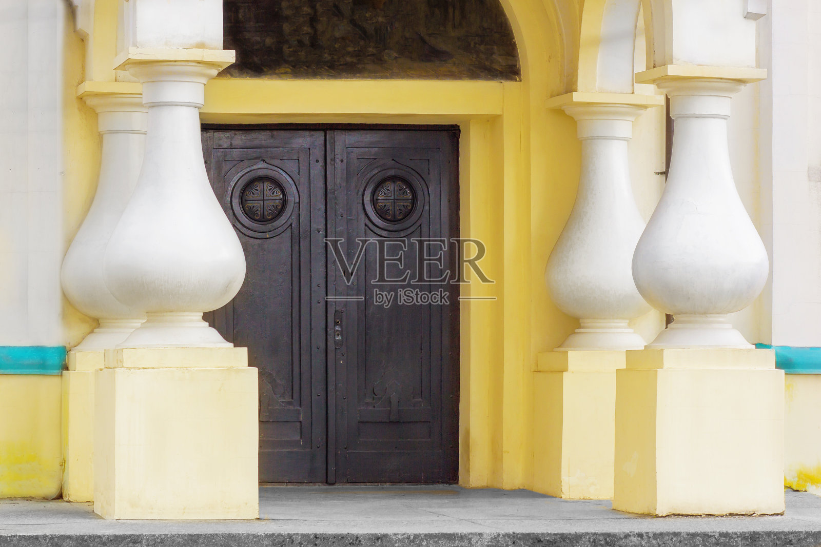 东正教教堂的圆柱照片摄影图片