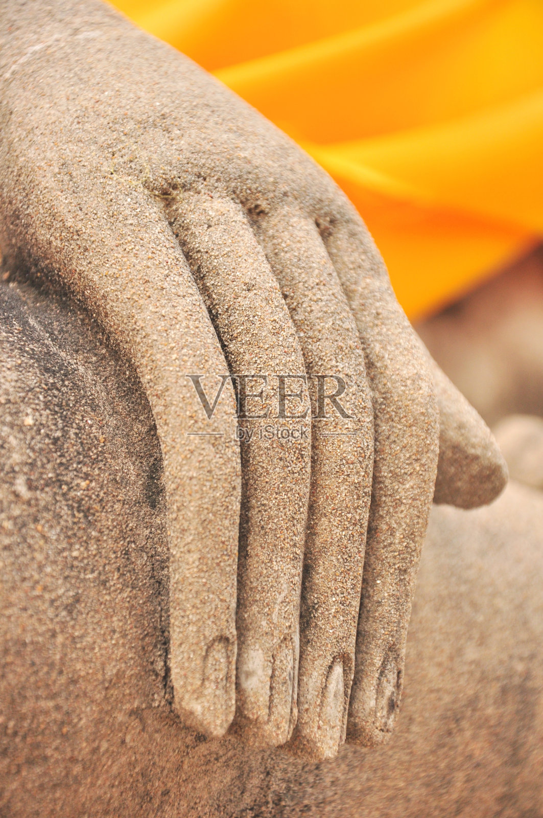 佛手在Yai Chaimongkol寺照片摄影图片