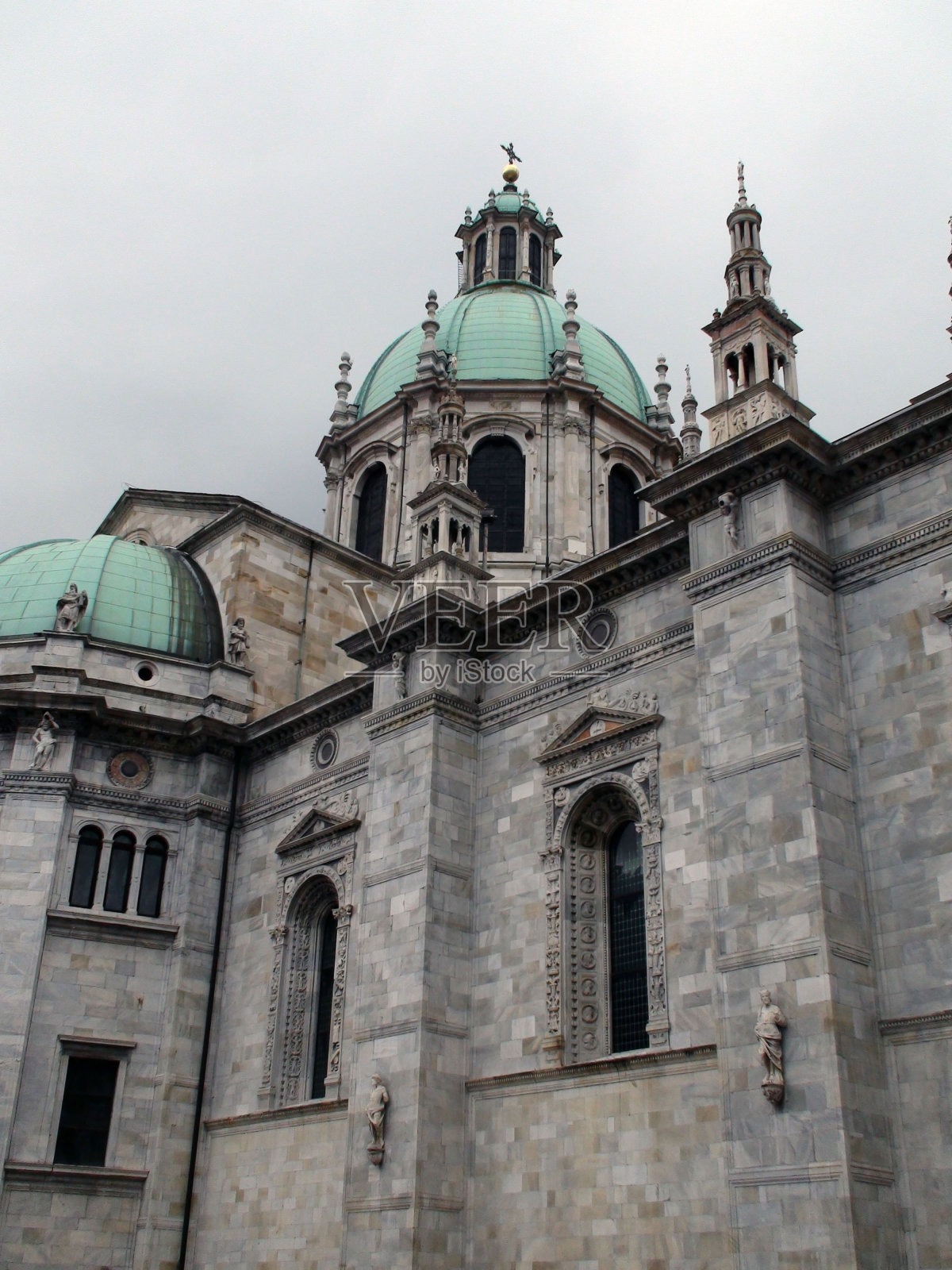 位于意大利科莫湖的科莫大教堂照片摄影图片