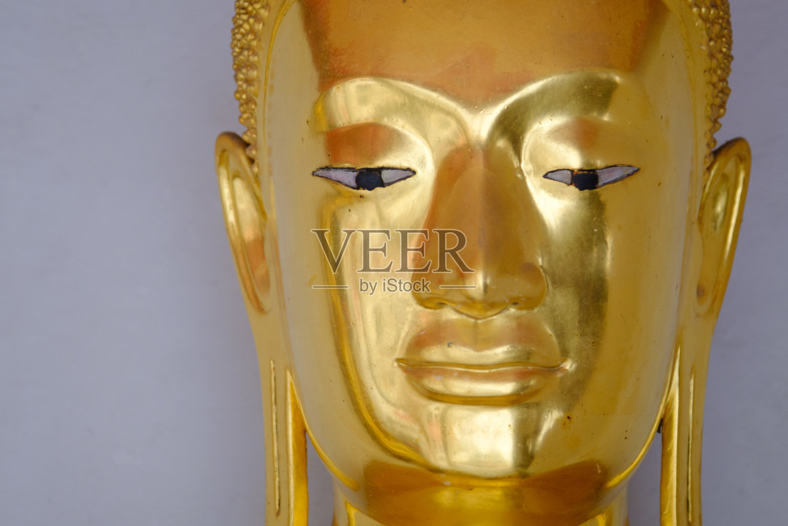 泰国卧佛寺金佛面。照片摄影图片