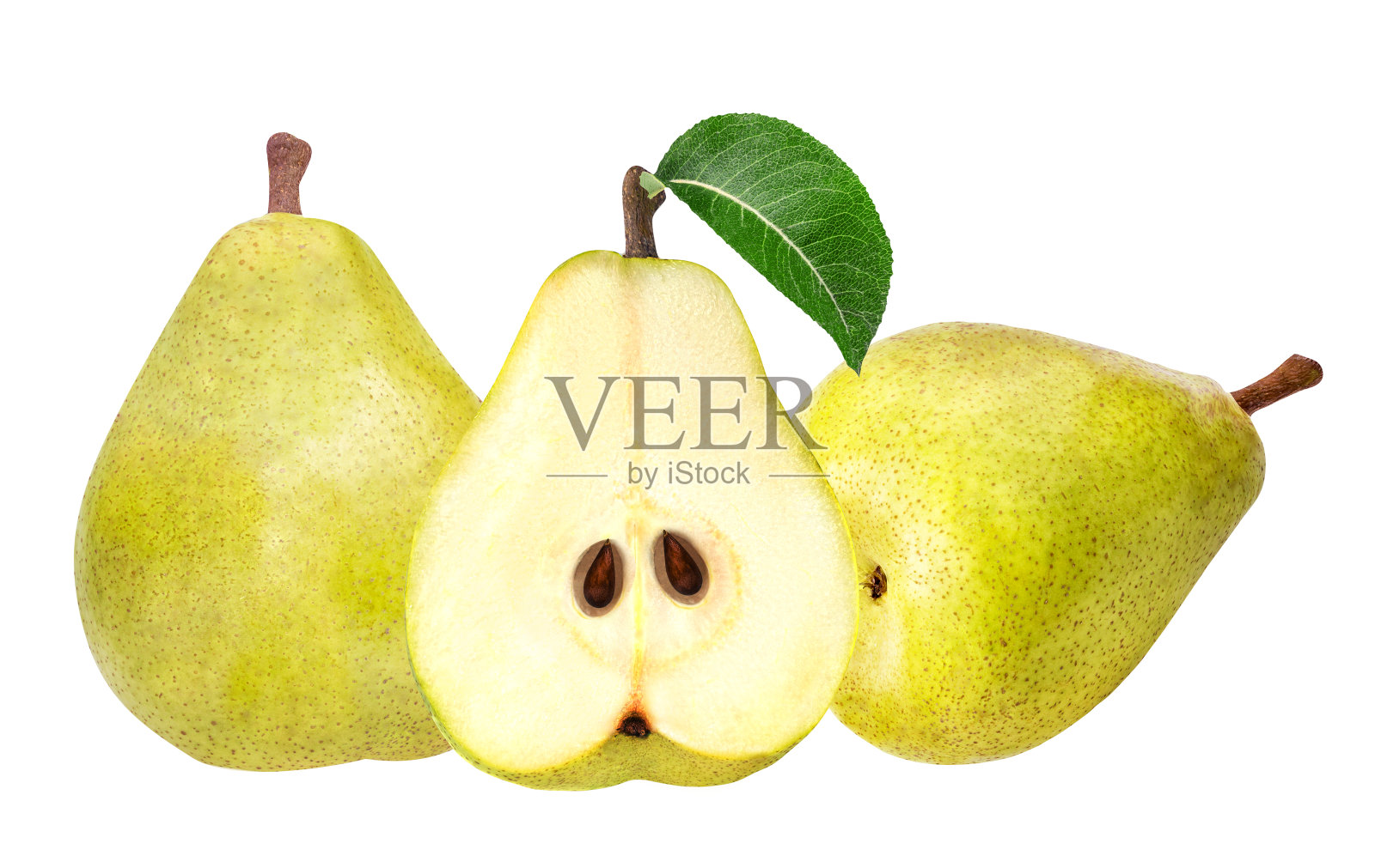 白色上孤立的梨照片摄影图片