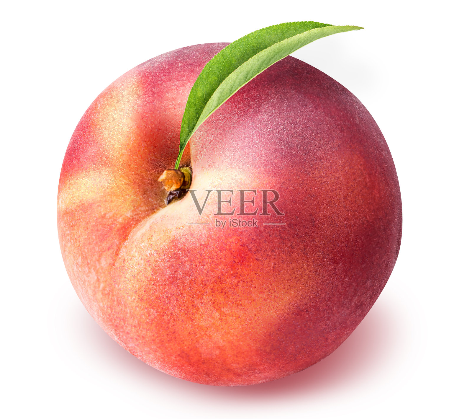 桃果孤立在白色背景上照片摄影图片