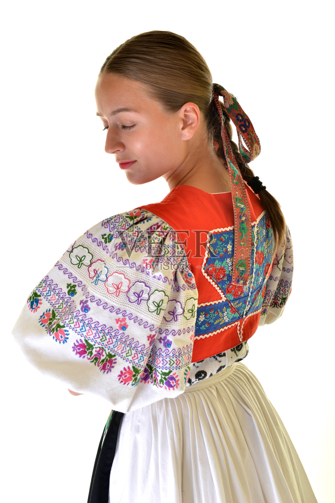 斯洛伐克民俗舞蹈演员照片摄影图片