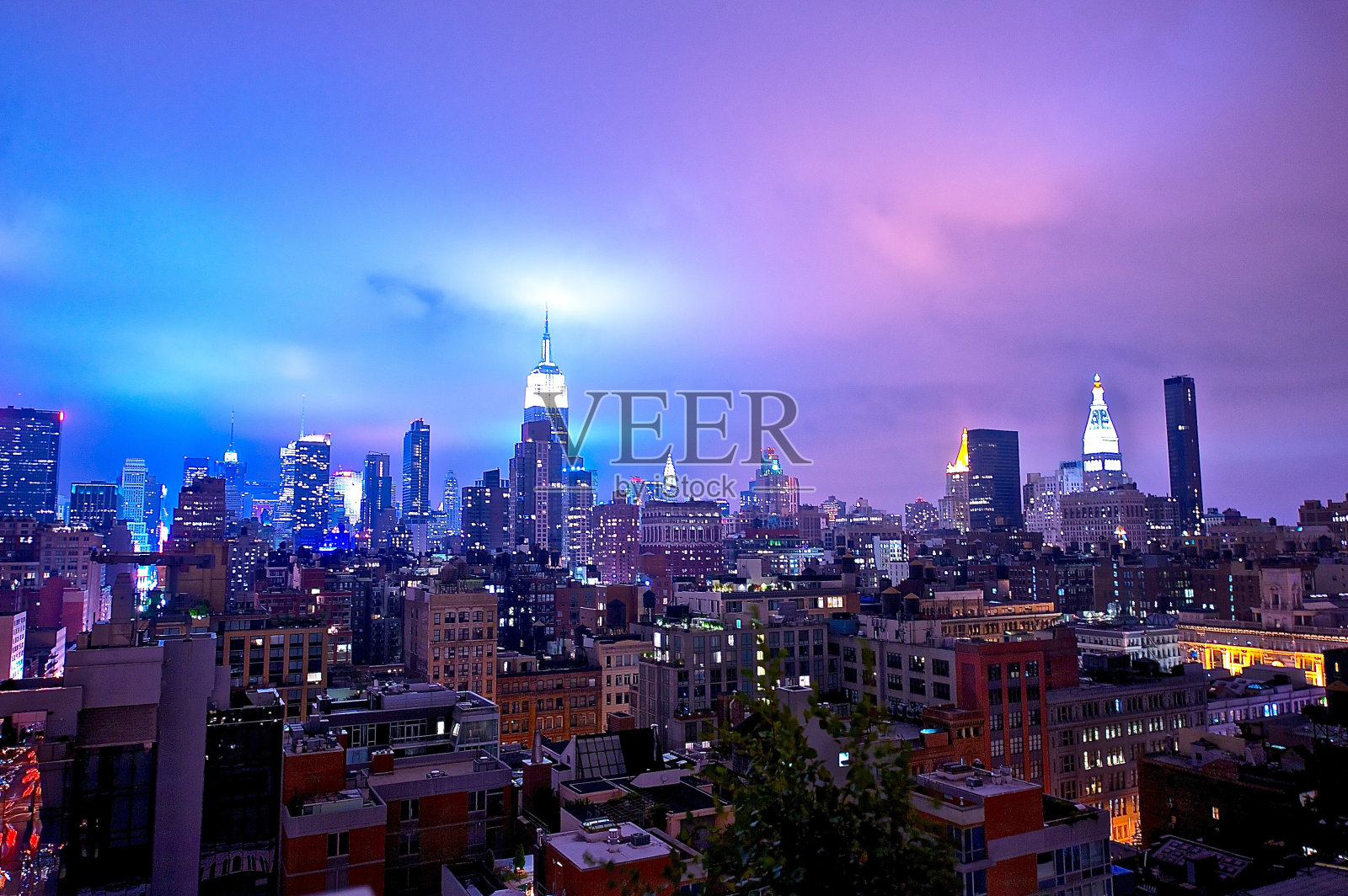 纽约的夜空照片摄影图片