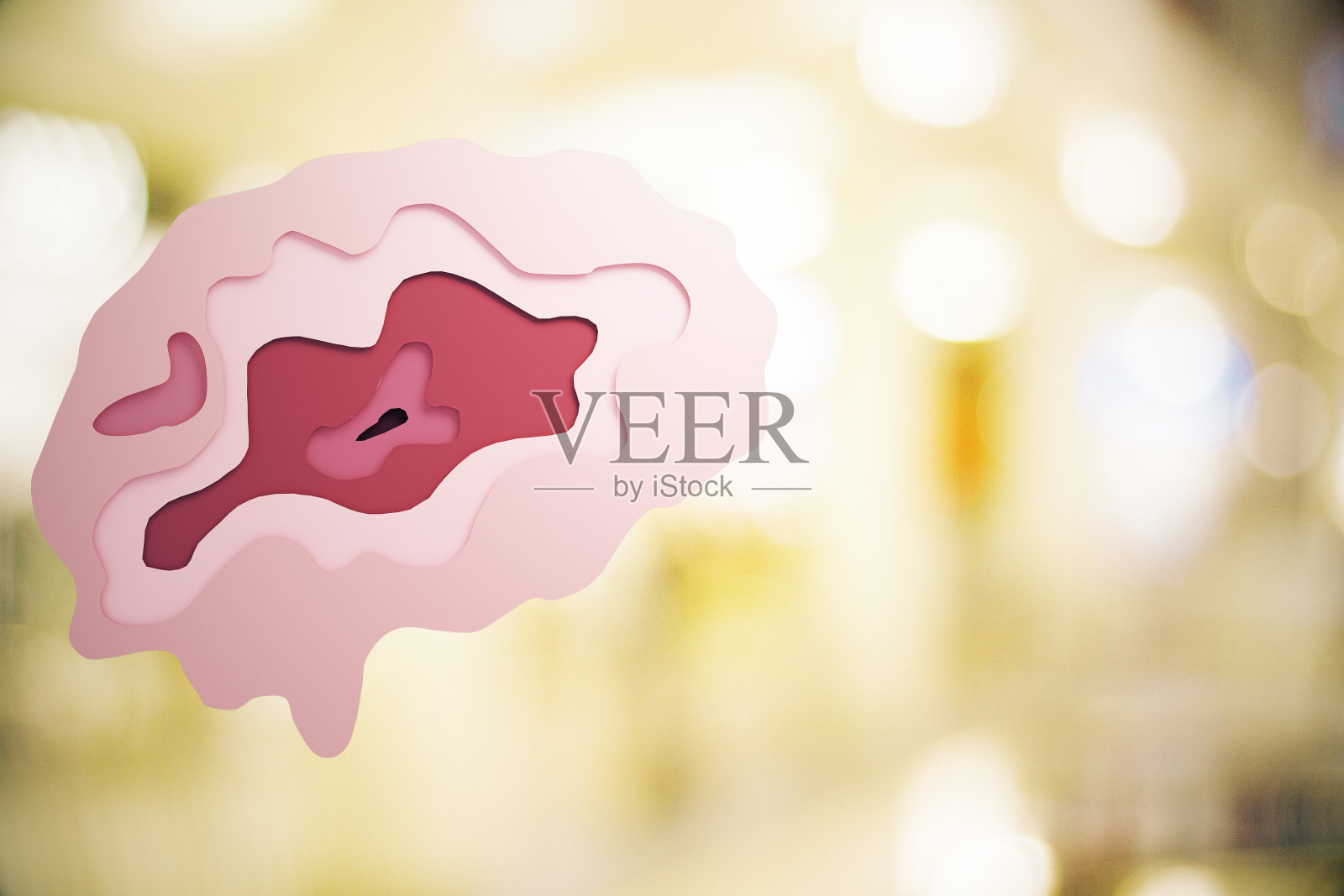 模糊的背景上的大脑照片摄影图片