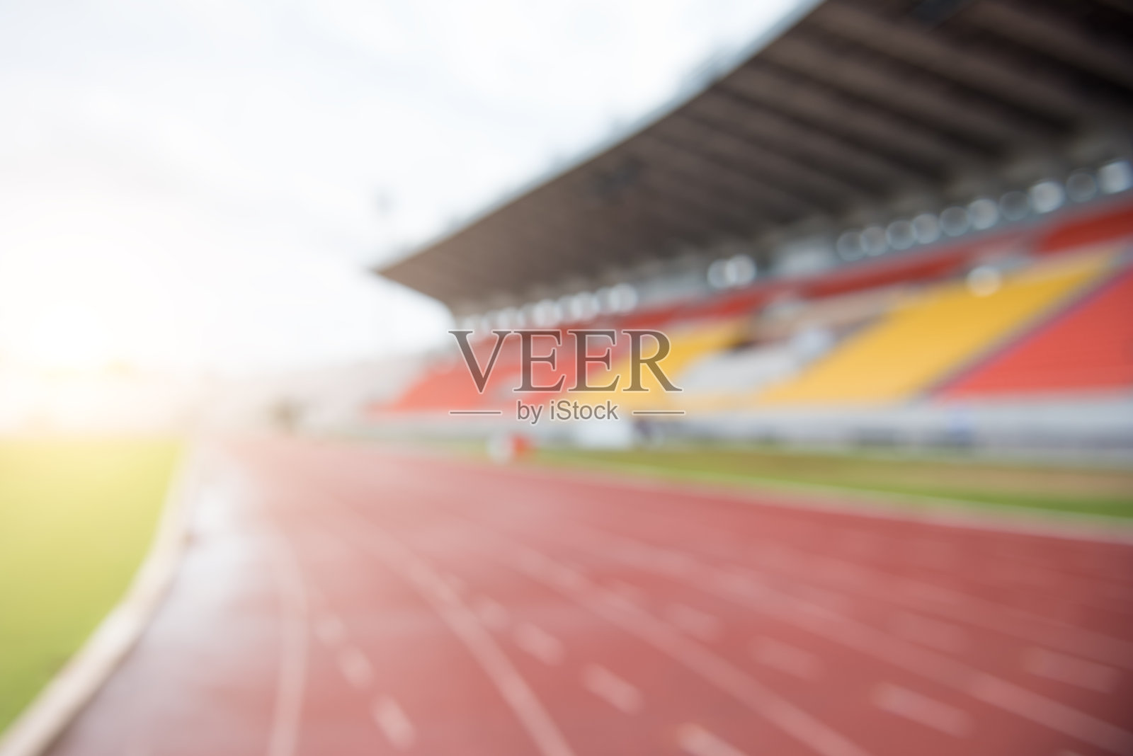 红色跑道模糊的背景照片摄影图片