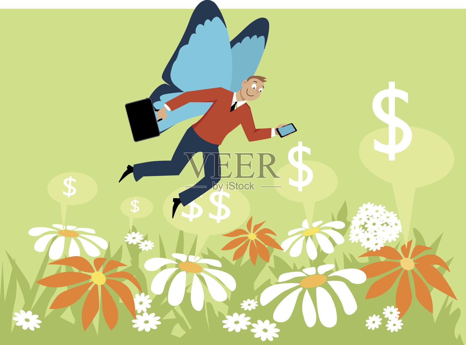 演出经济插画图片素材