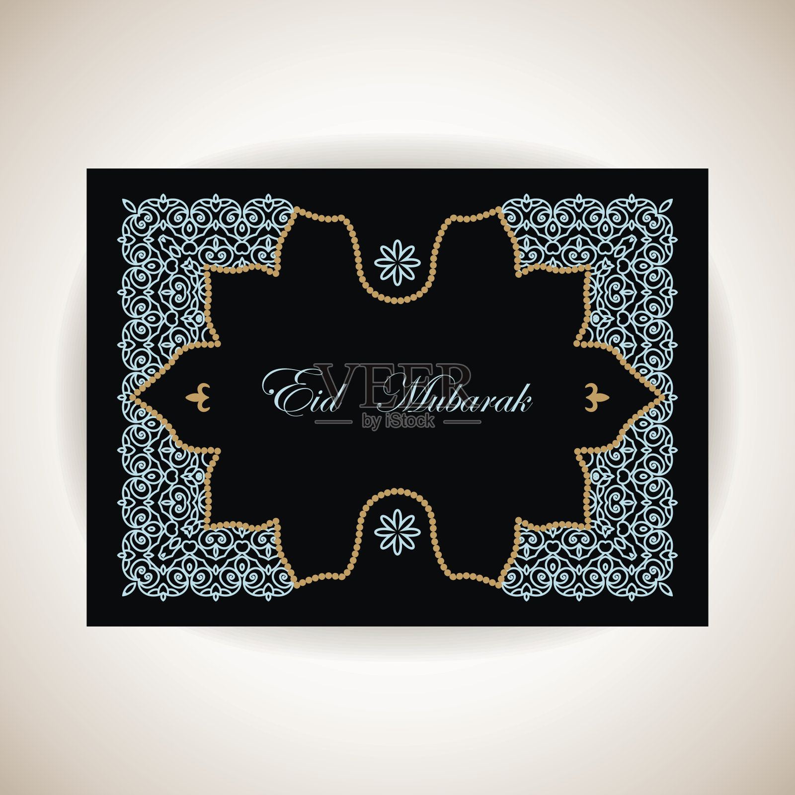 开斋节庆祝穆巴拉克。设计模板素材