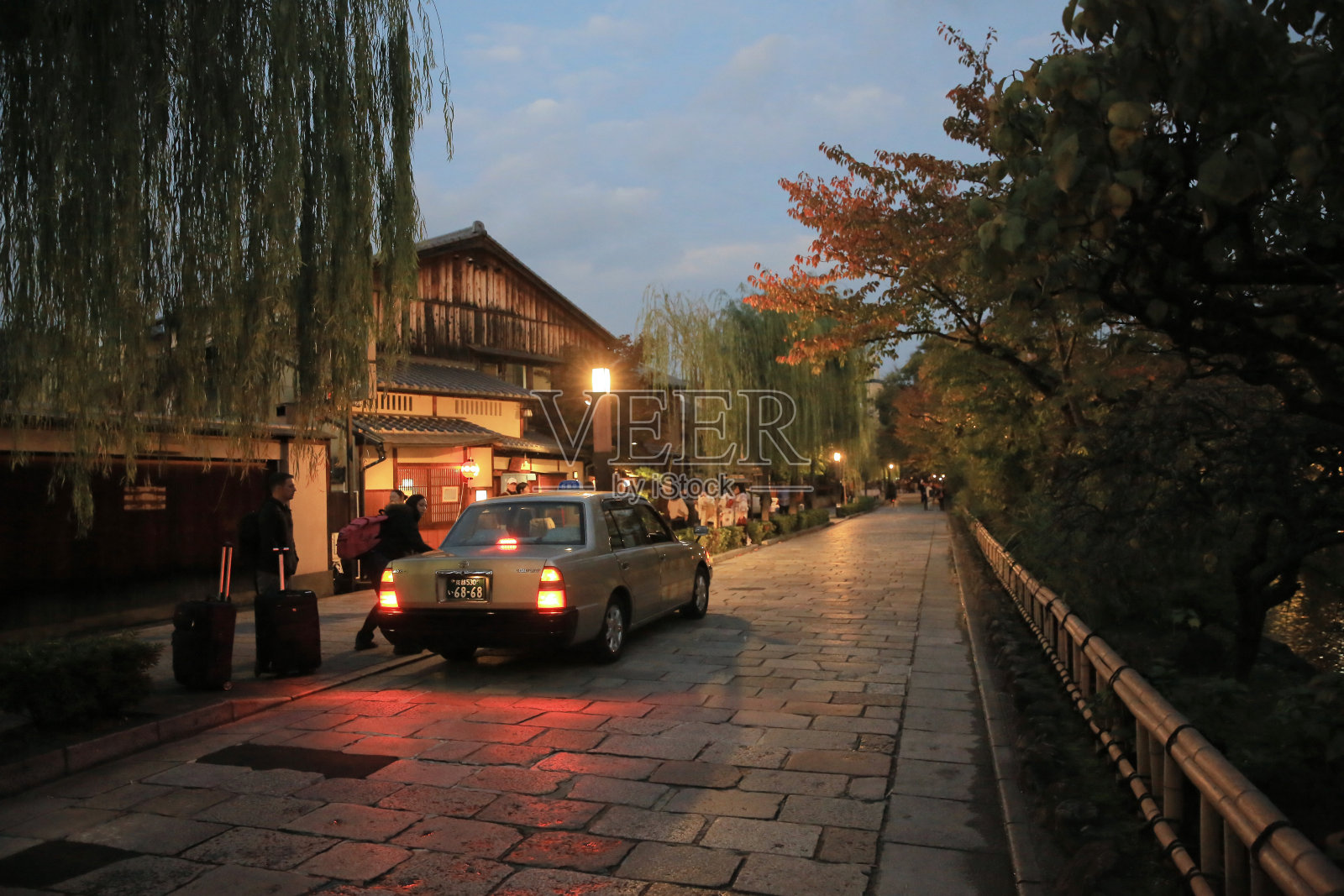 shirakawaa -minami Dori在日本京都照片摄影图片