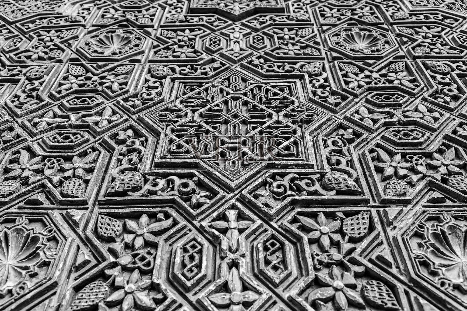 古墙上的阿拉伯装饰照片摄影图片