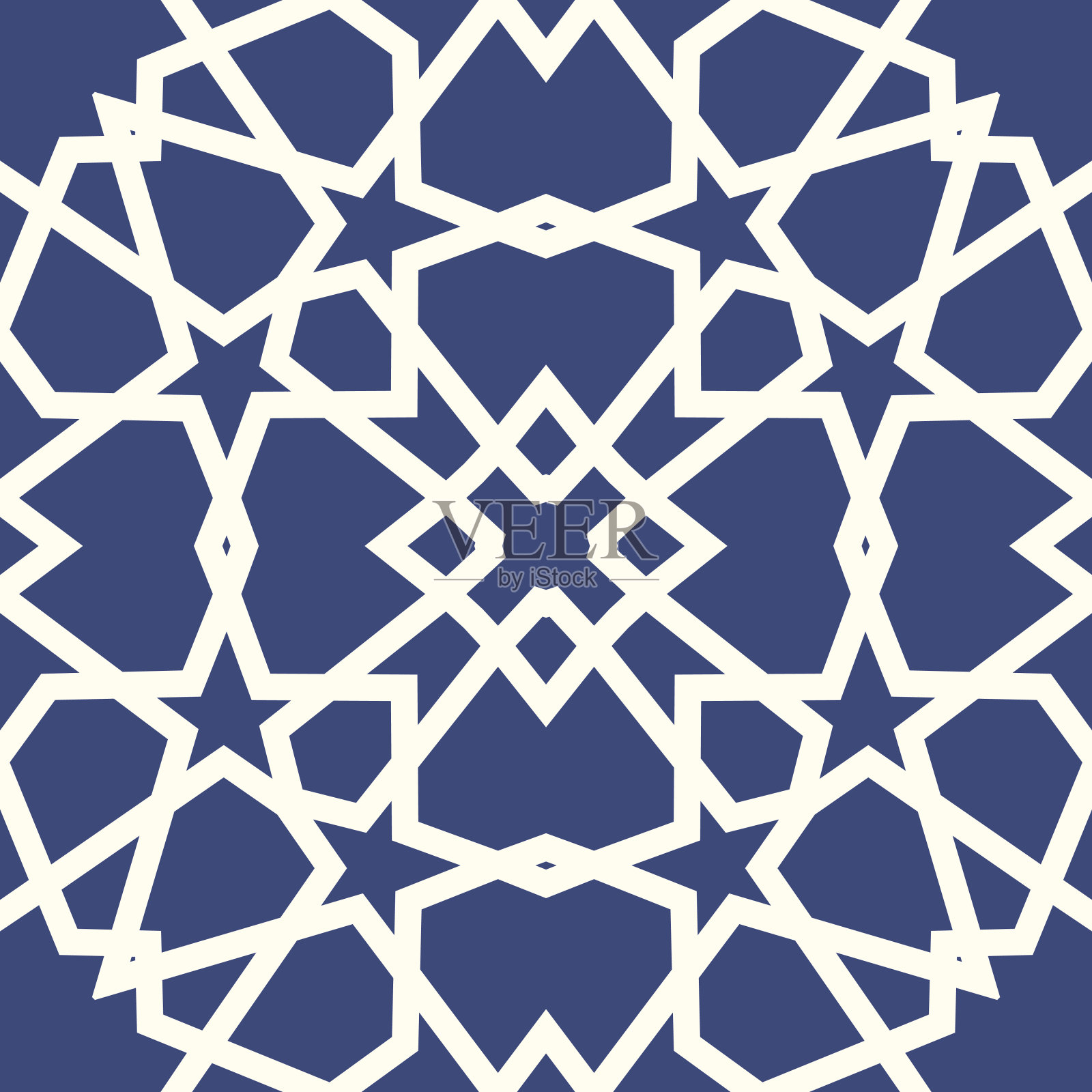 背景与3d无缝模式在伊斯兰风格插画图片素材