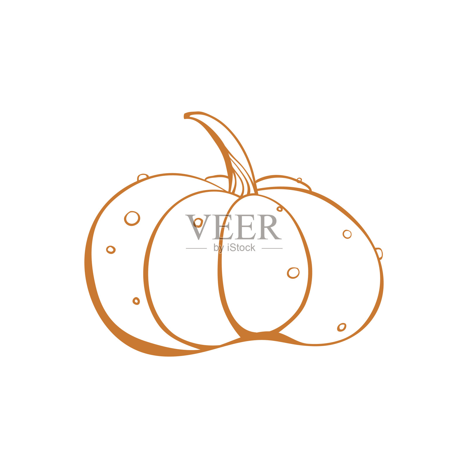 南瓜。用南瓜做插图。万圣节的主题。插画图片素材