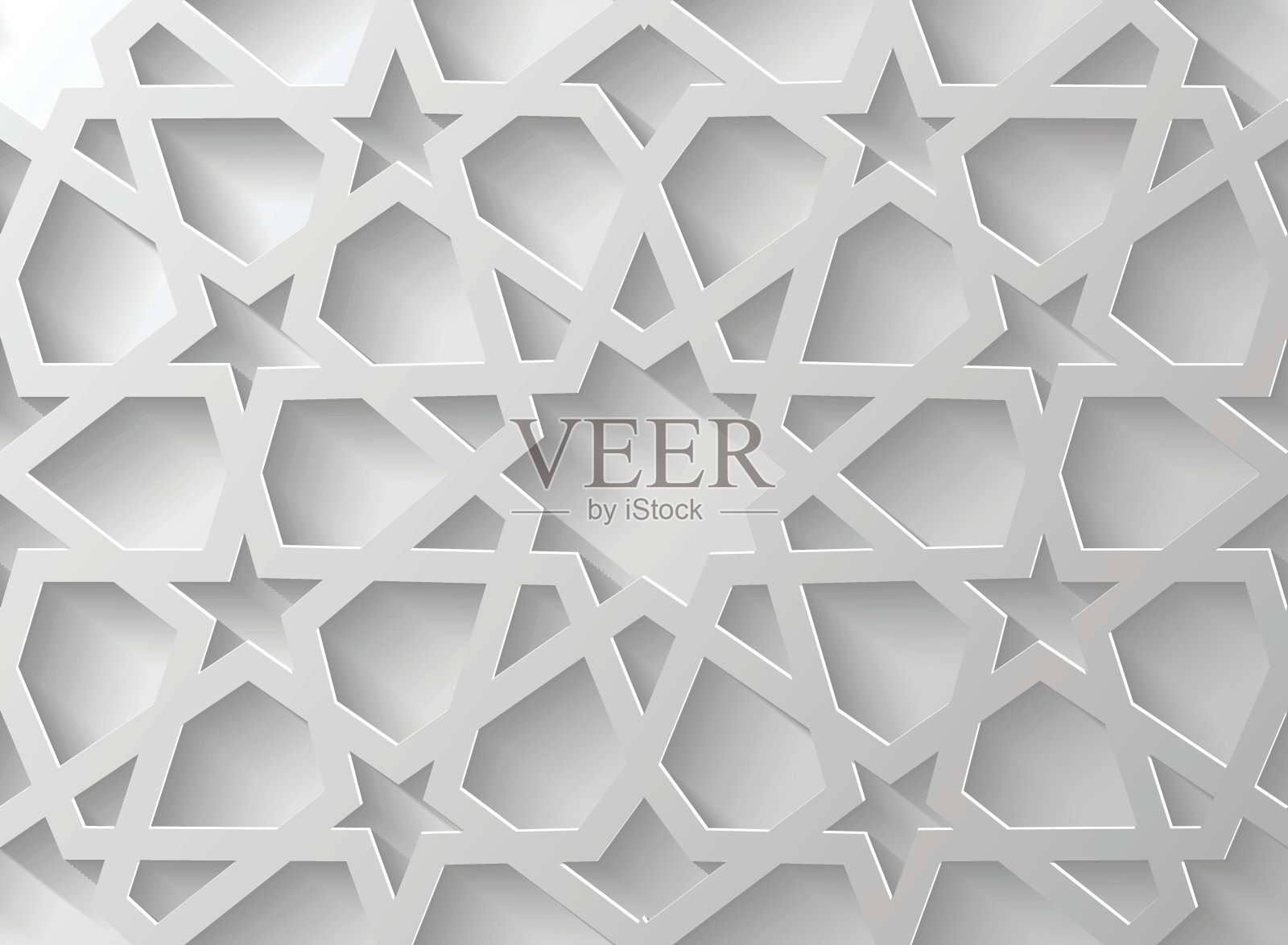 背景与3d无缝模式在伊斯兰风格插画图片素材