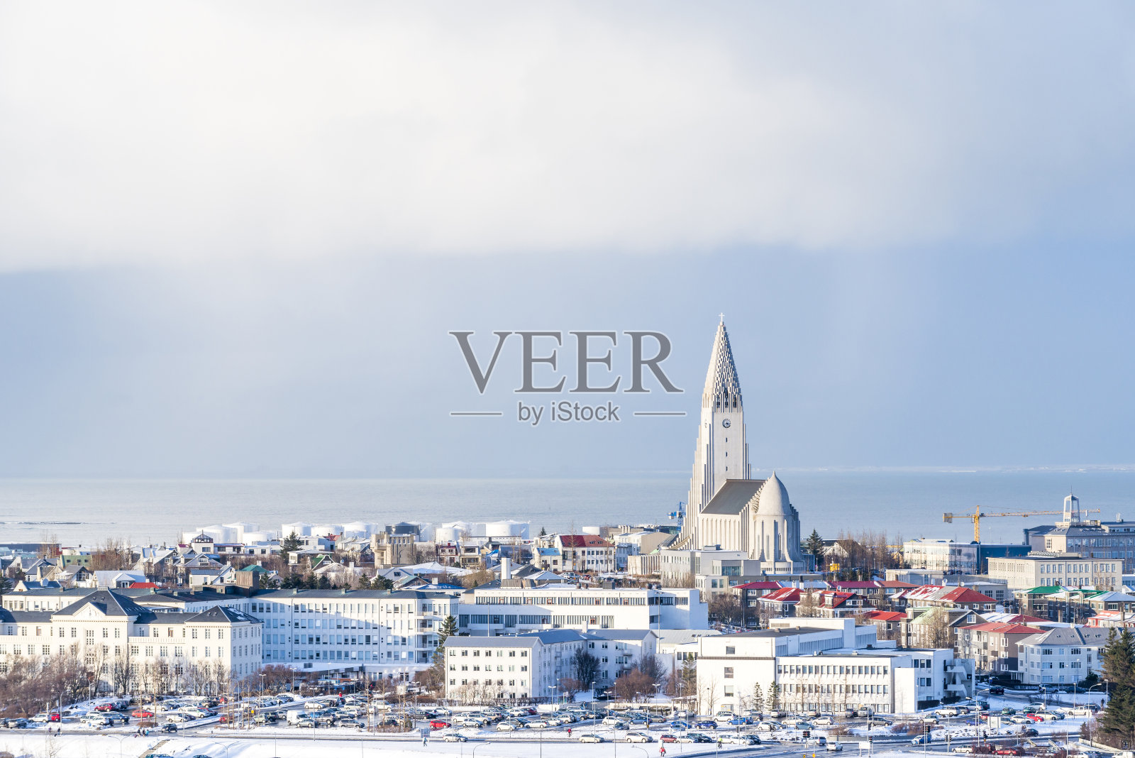 雷克雅未克哈尔格里姆小教堂鸟瞰图照片摄影图片