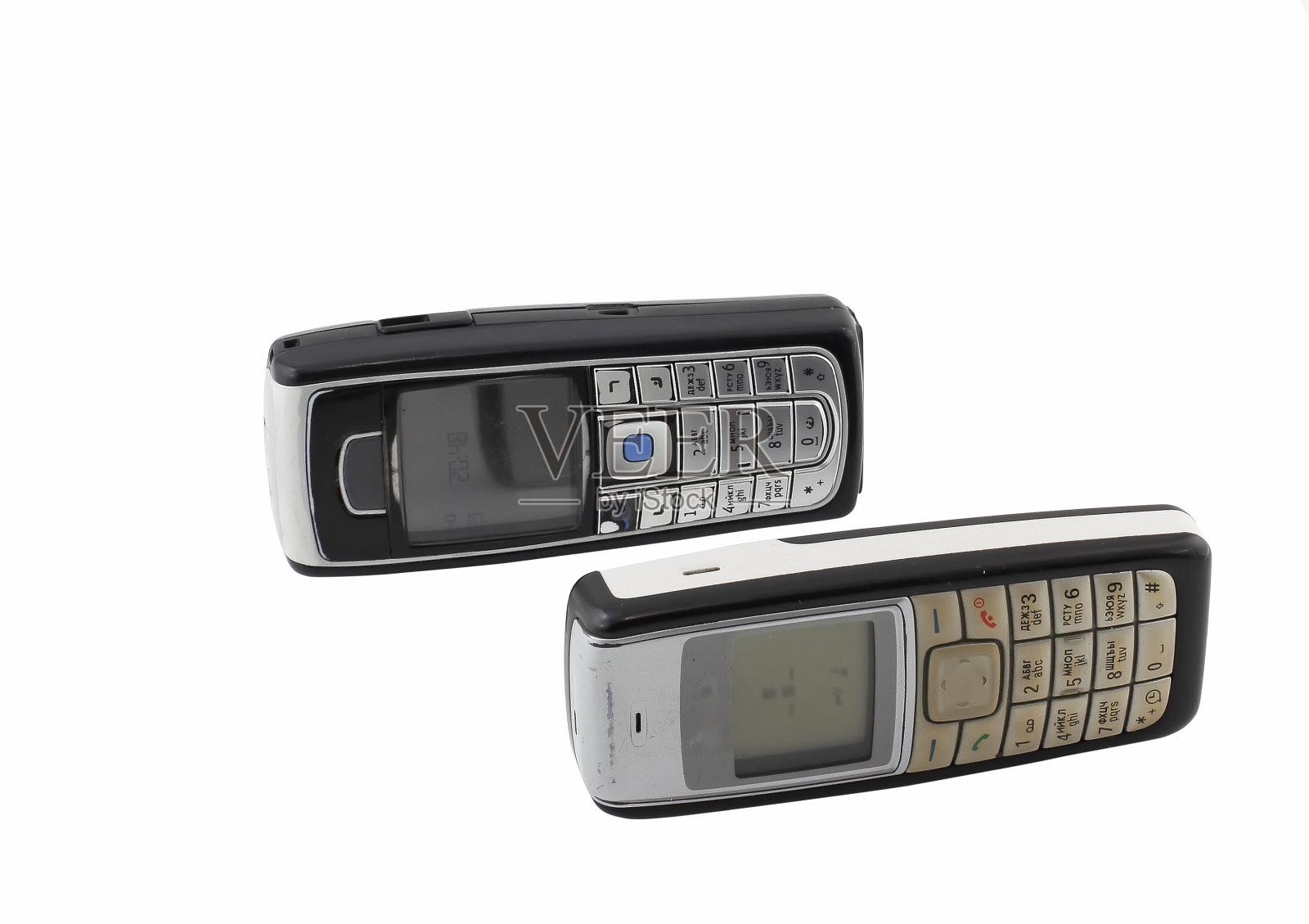 古董，旧手机。孤立的照片摄影图片