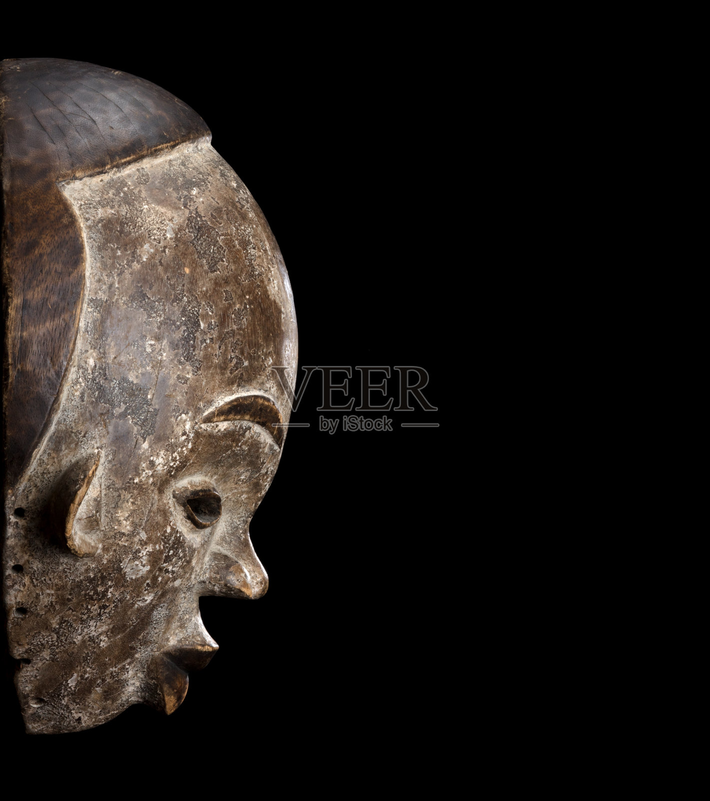 非洲面具雕刻照片摄影图片