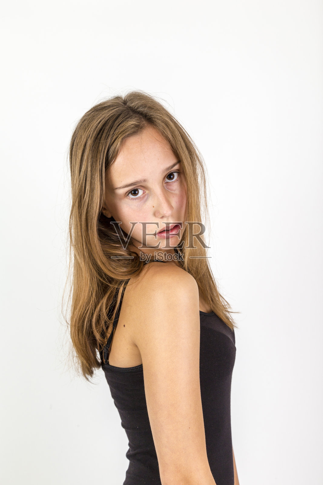 可爱迷人的年轻女孩照片摄影图片