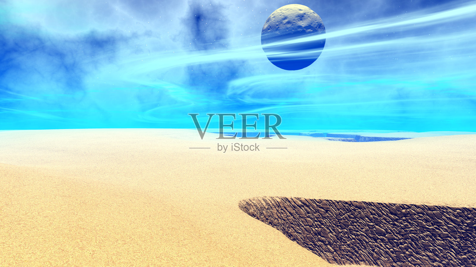 幻想外星球。月球。3 d渲染照片摄影图片