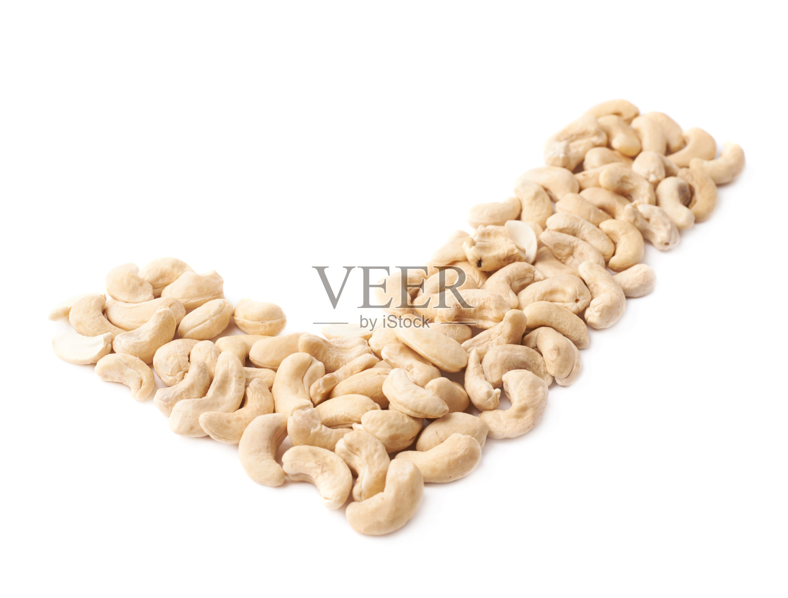 是的，用腰果做的标记照片摄影图片