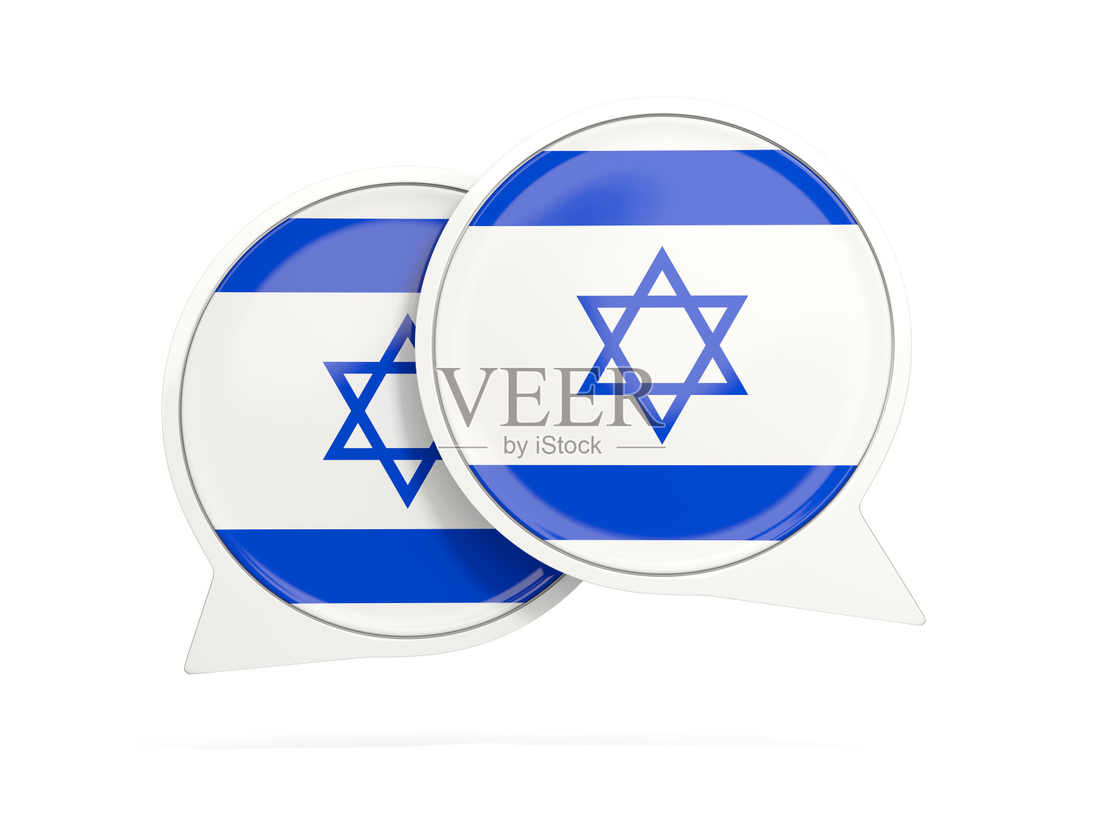 以色列国旗圆形聊天图标照片摄影图片
