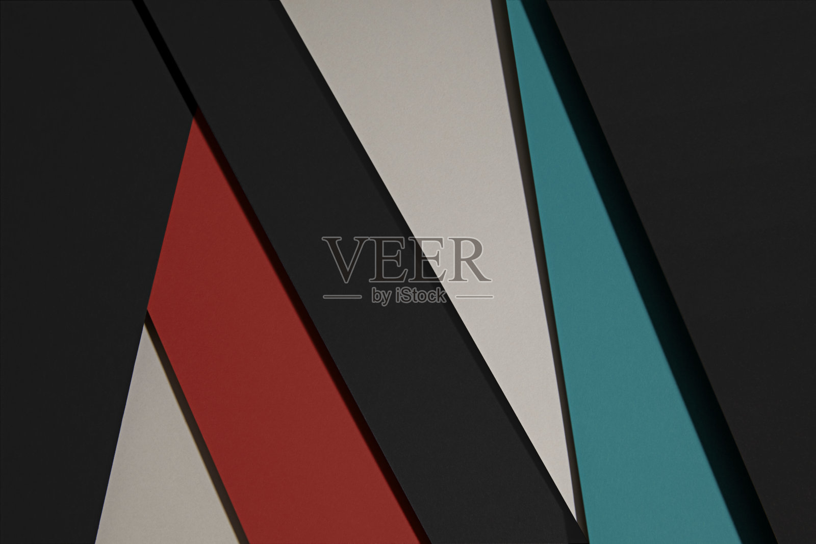 黑色，白色，红色，蓝色的纸照片摄影图片