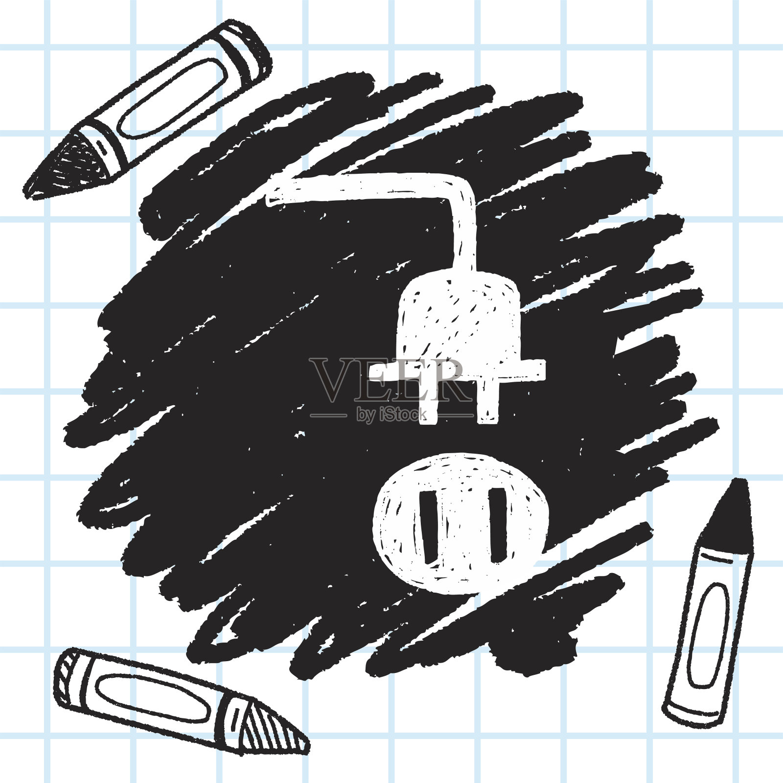 塞涂鸦插画图片素材