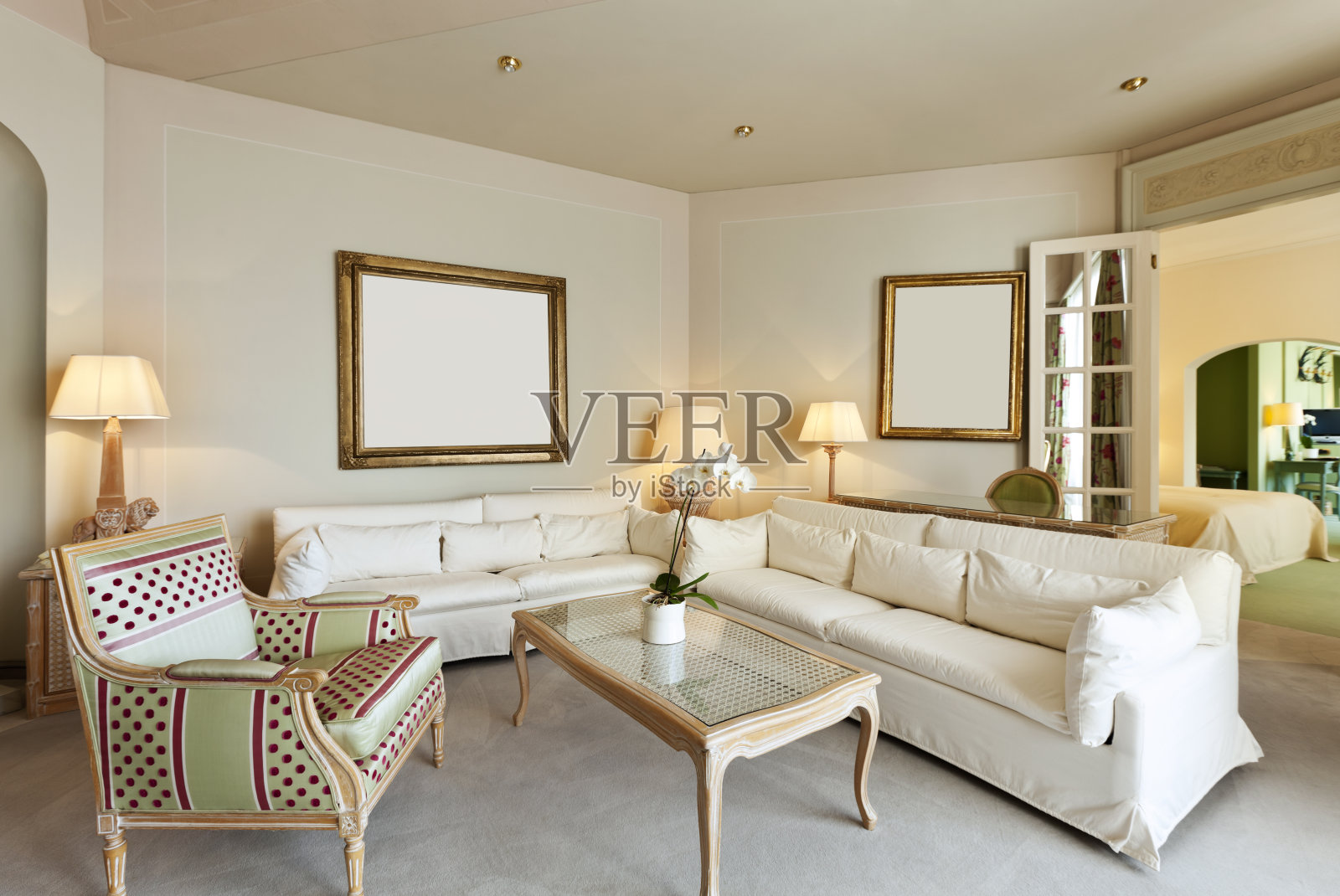 舒适的套房,休息室照片摄影图片