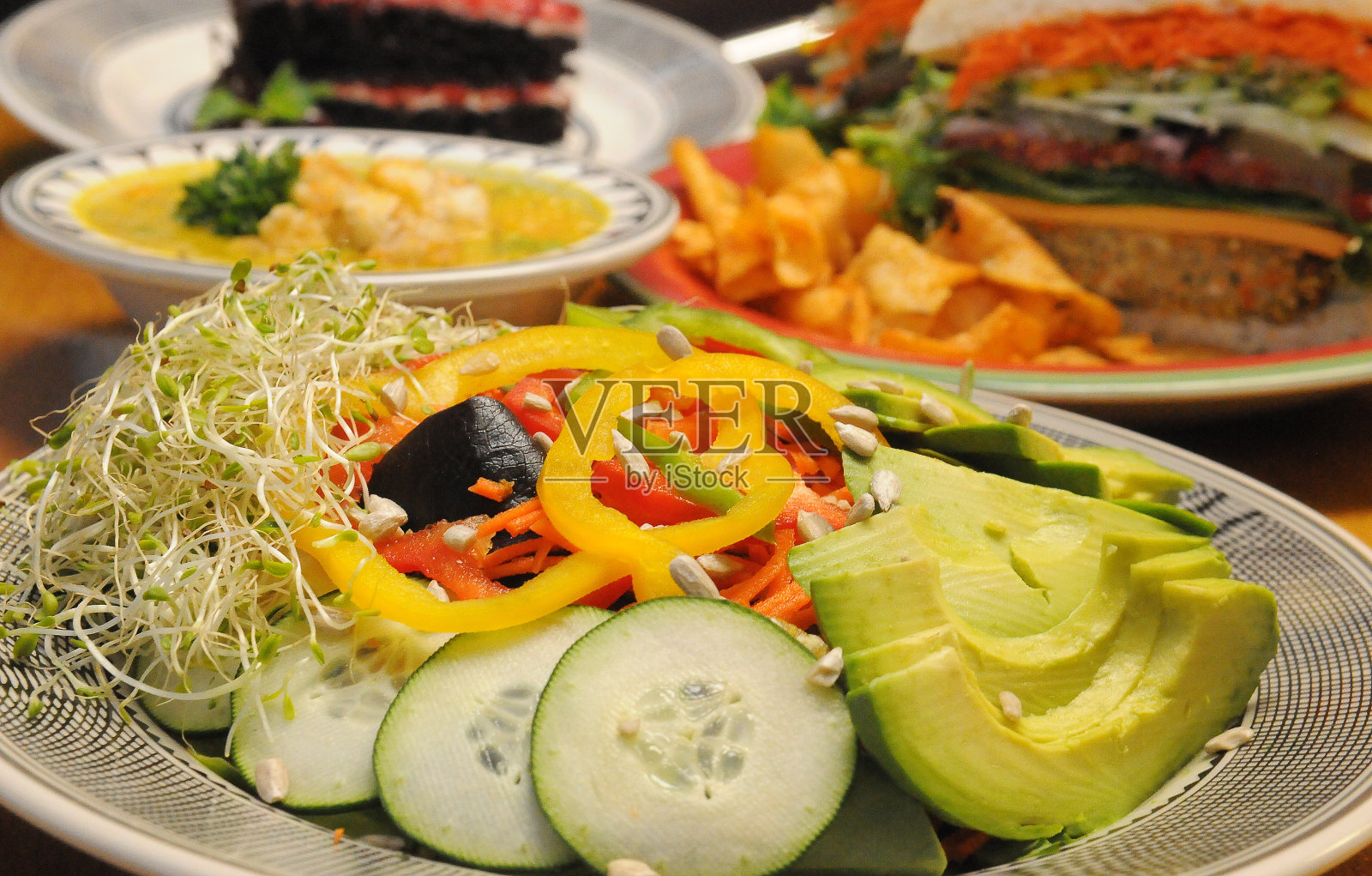 素食沙拉开始照片摄影图片