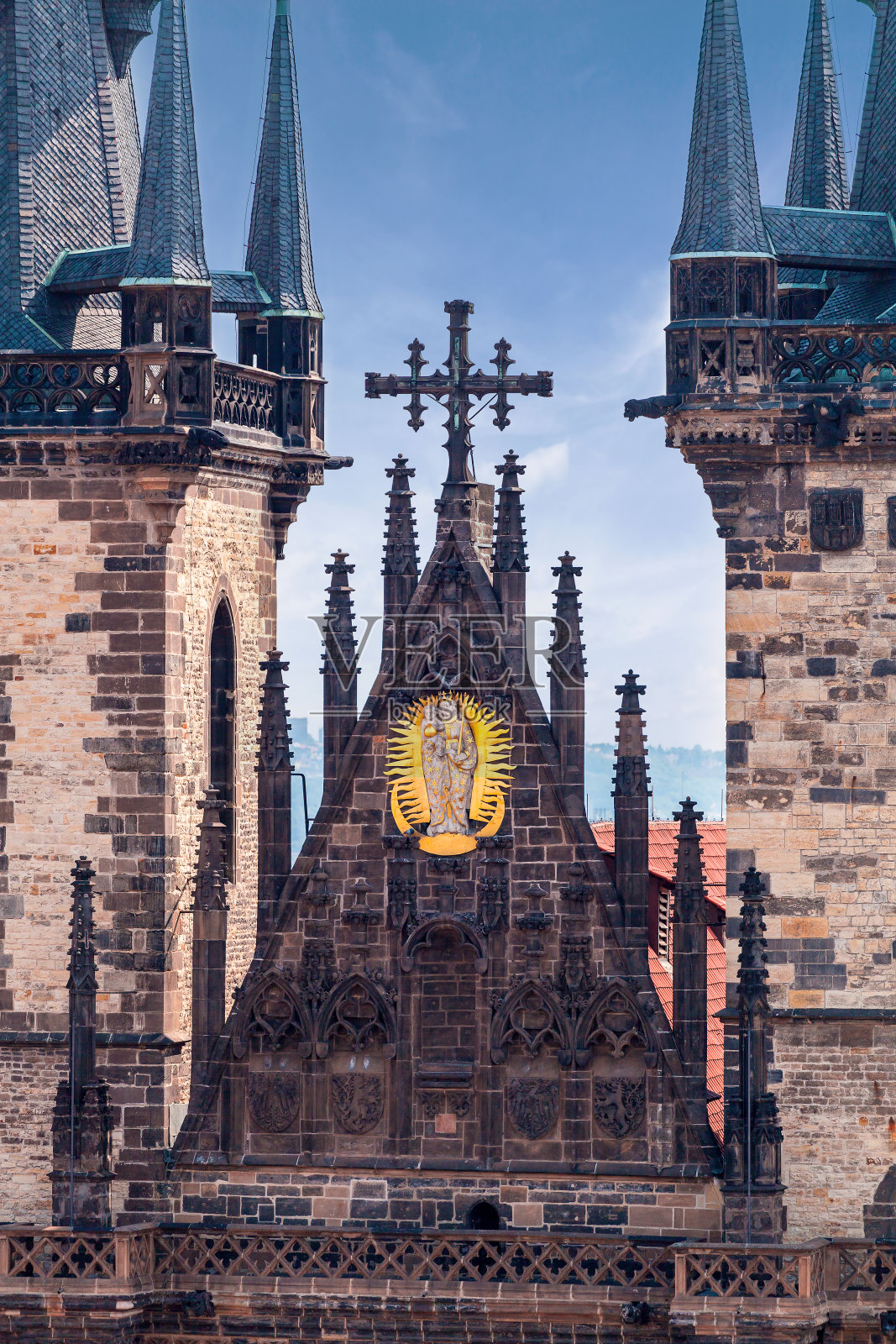 布拉格泰恩前圣母教堂照片摄影图片