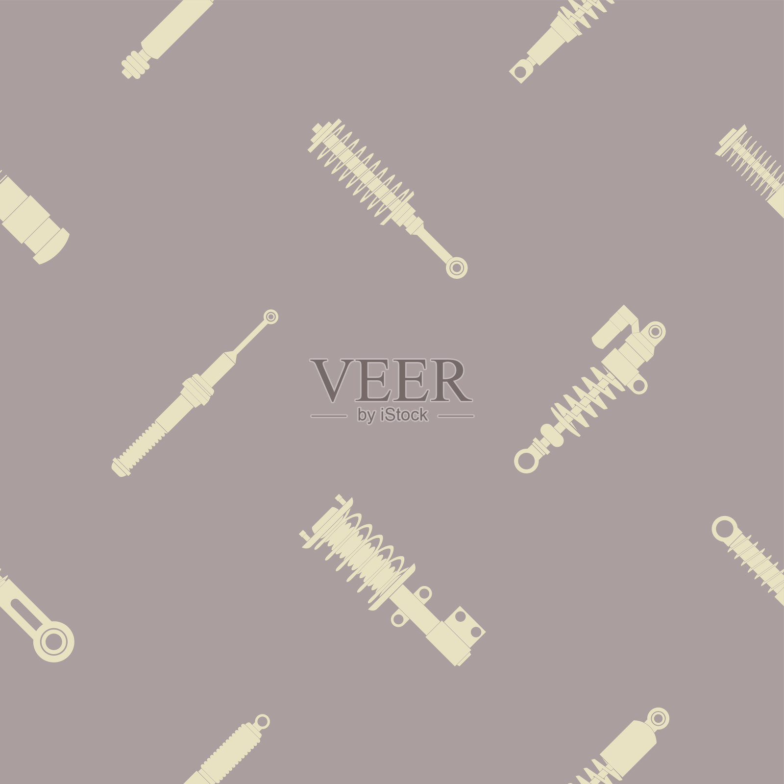 无缝模式与减震器插画图片素材