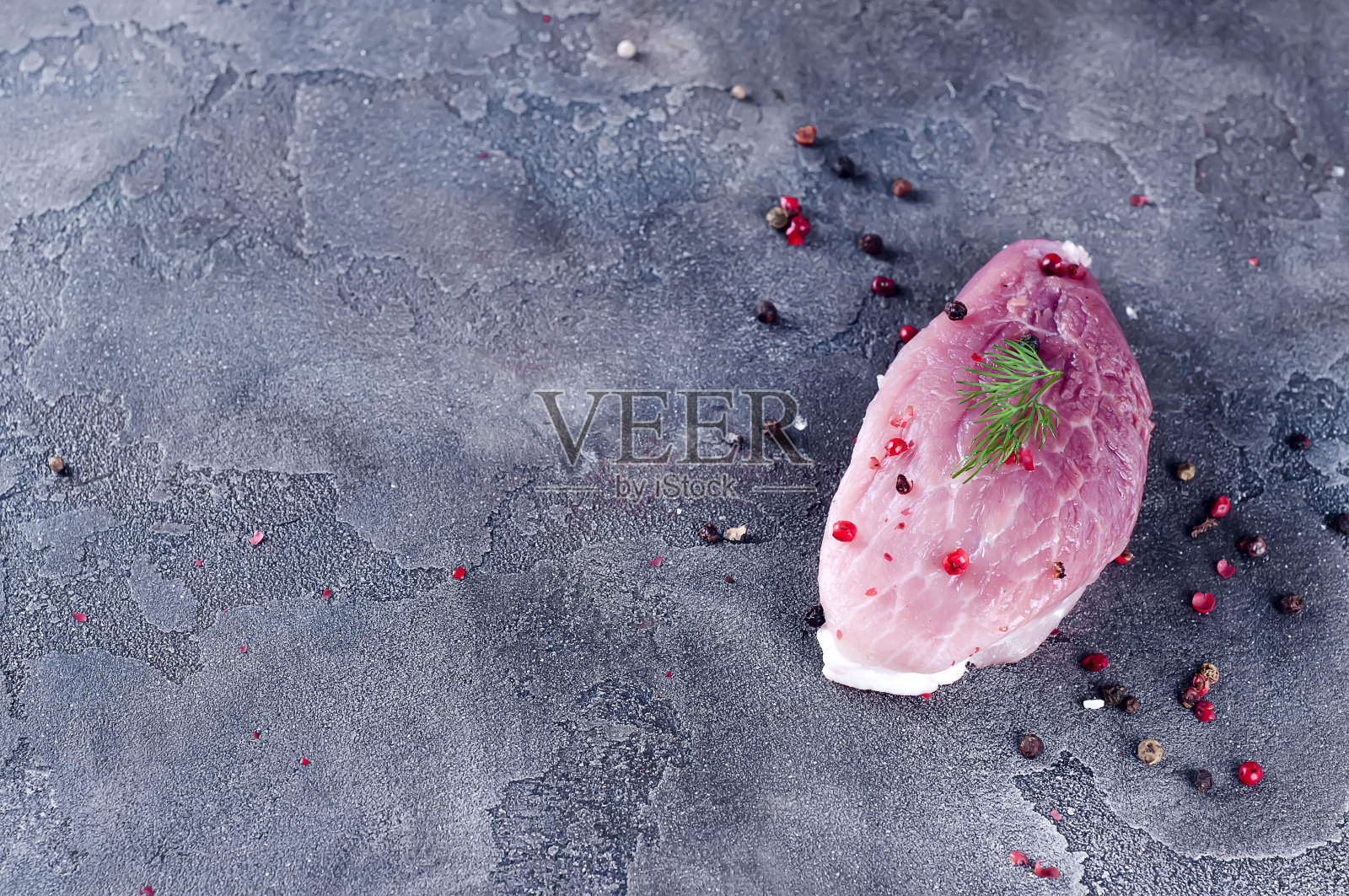 生的有机无骨猪排准备烹调照片摄影图片