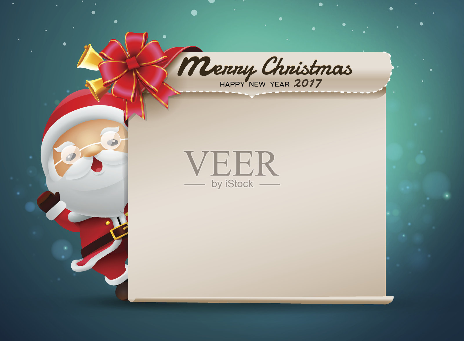 圣诞节新年快乐贺卡插画图片素材