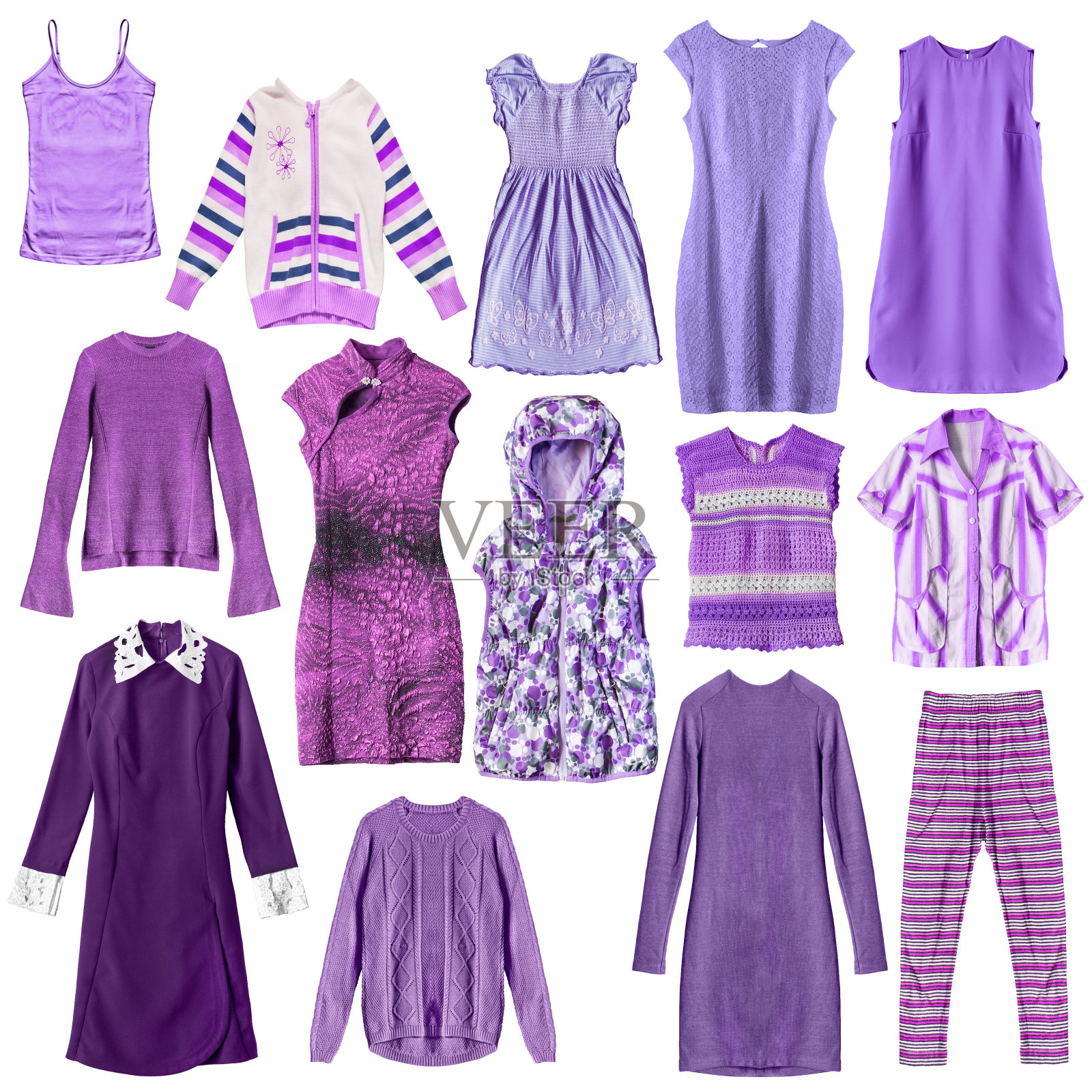 紫色的衣服孤立照片摄影图片