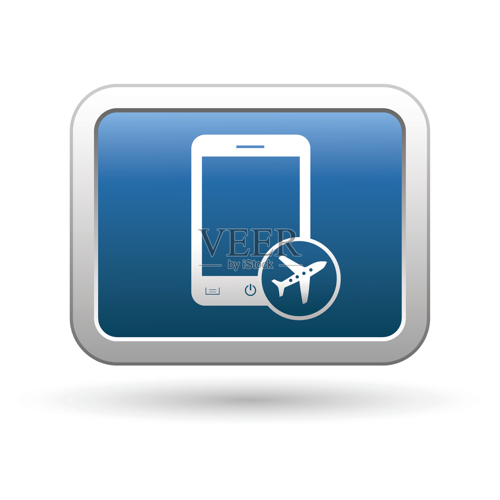 手机与在平面模式图标上的按钮图标素材